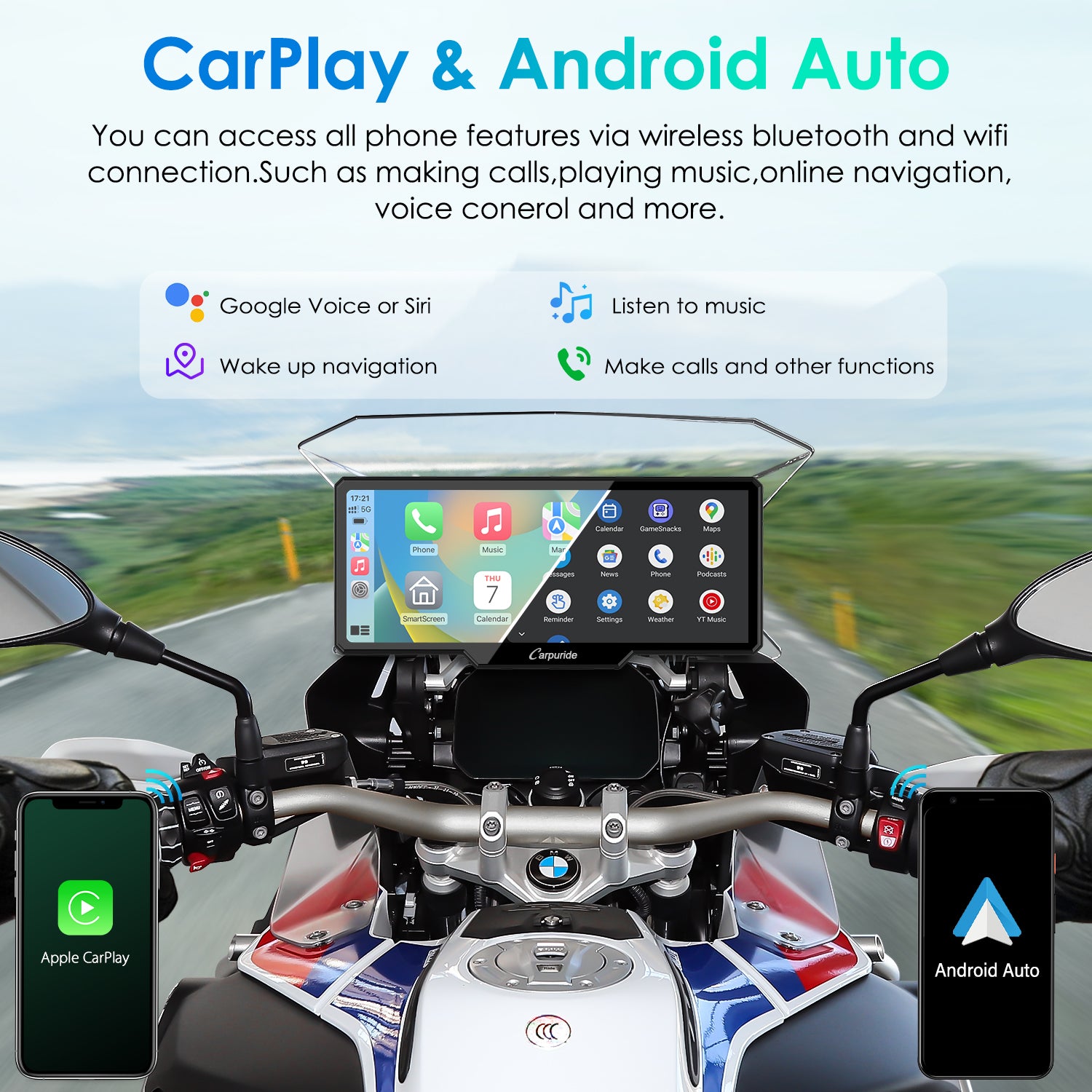 carpuride-w619b-motorcycle-smart-stereo-6-86-zoll-carplay image 3
