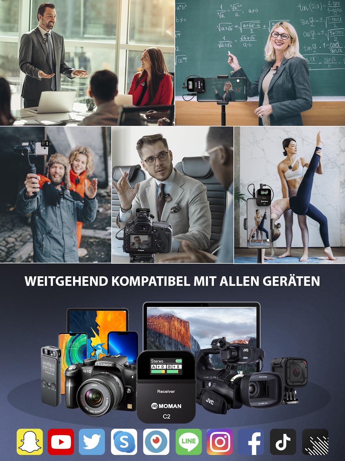 moman-c2x-funkmikrofon-2tx-1rx-ansteckmikrofon-display image 6