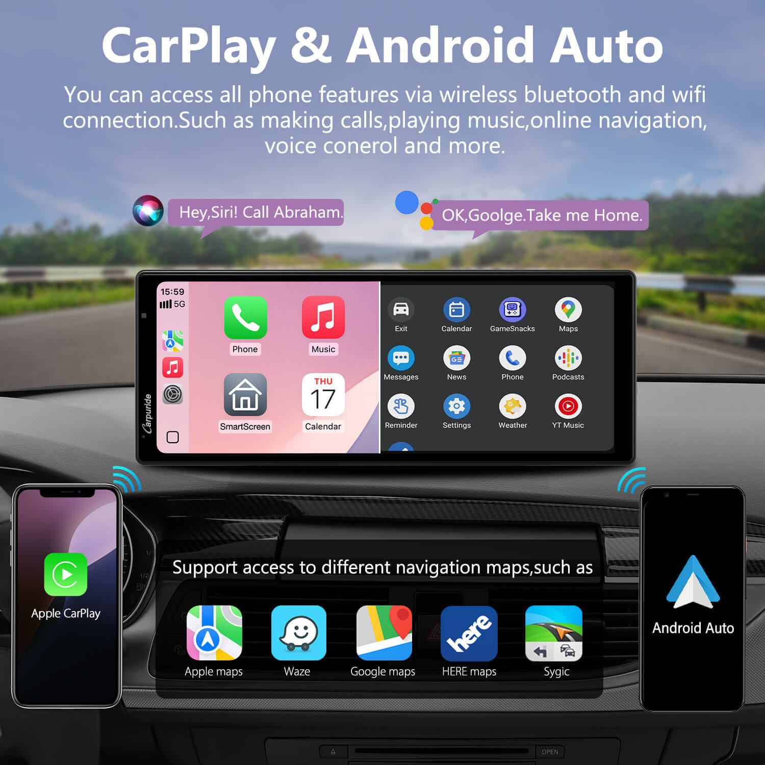 carpuride-w904-carplay-touchscreen-9-3-zoll-mit-dvr-4k image 2