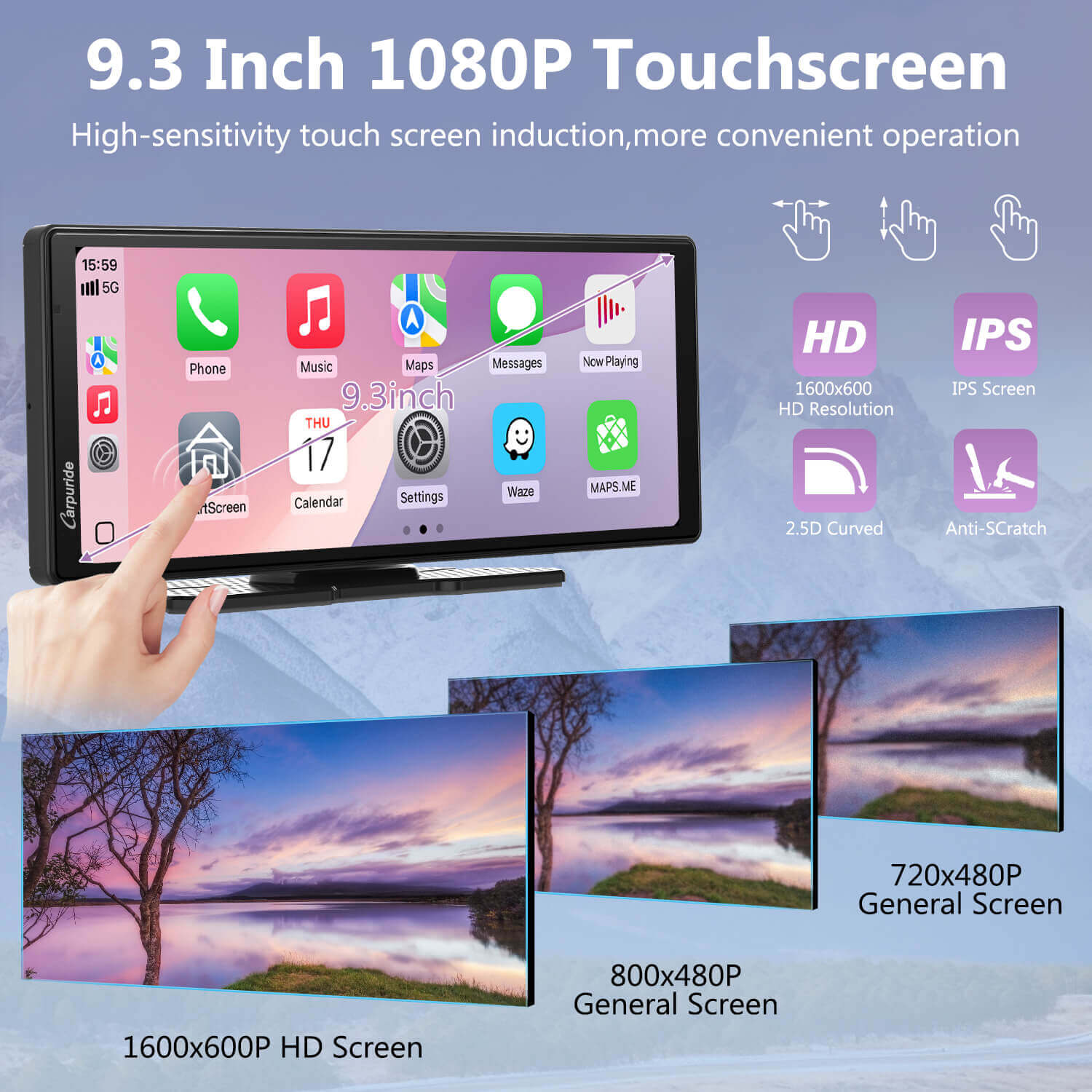 carpuride-w904-carplay-touchscreen-9-3-zoll-mit-dvr-4k image 8