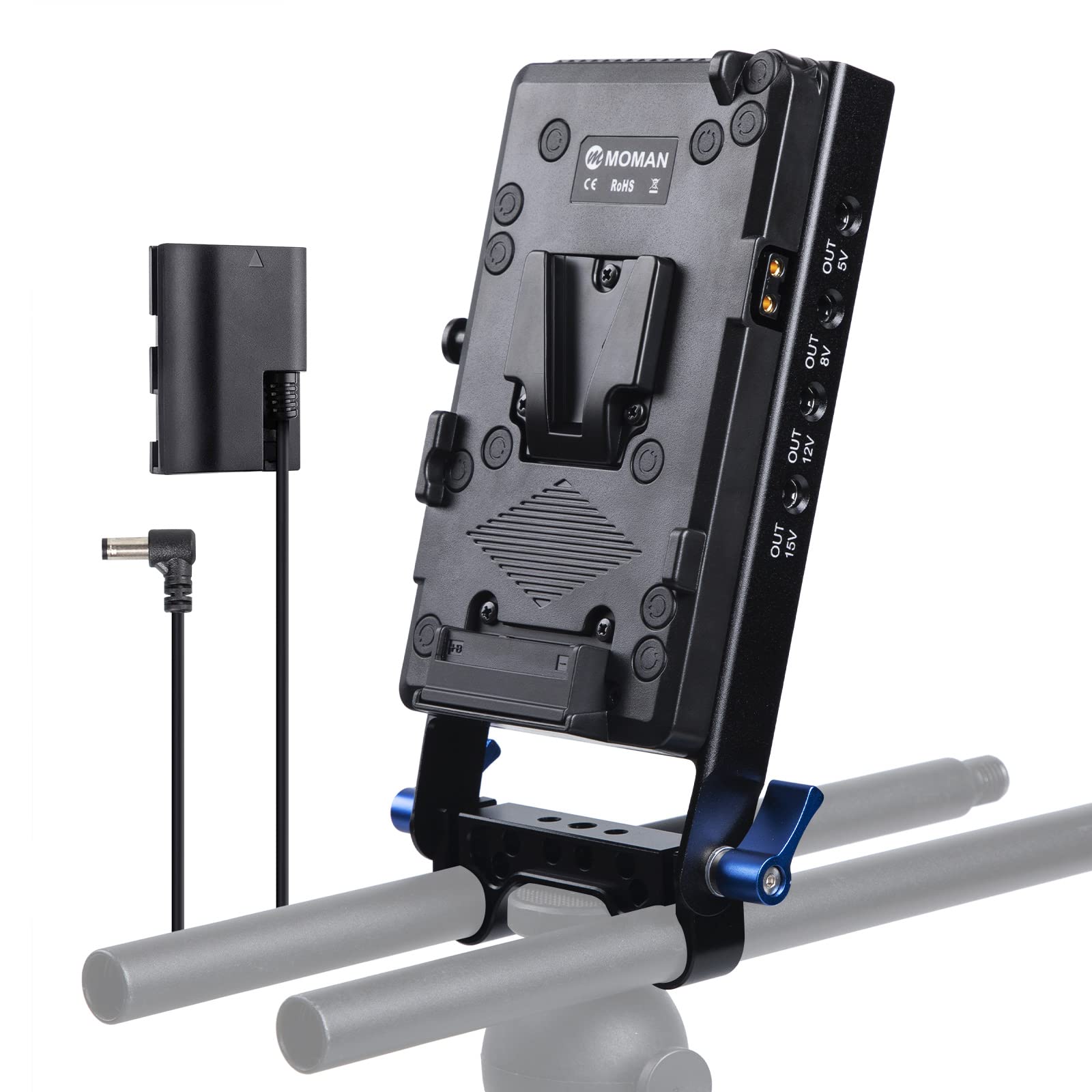 moman-v-mount-akkuplatte-mit-lp-e6-dummy-akku image 1