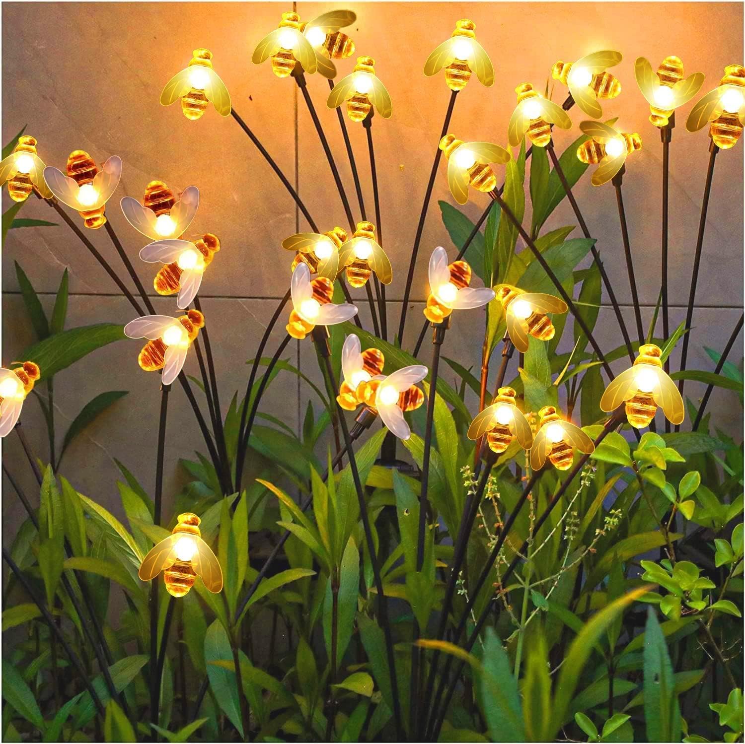 moman-firefly-solarleuchte-biene-4er-pack-8-led-wasserdicht image 1