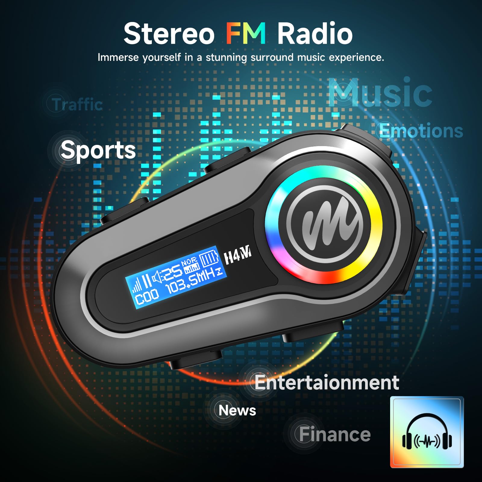moman-h4m-helm-headset-bluetooth-lcd-fm-radio-ipx6 image 8