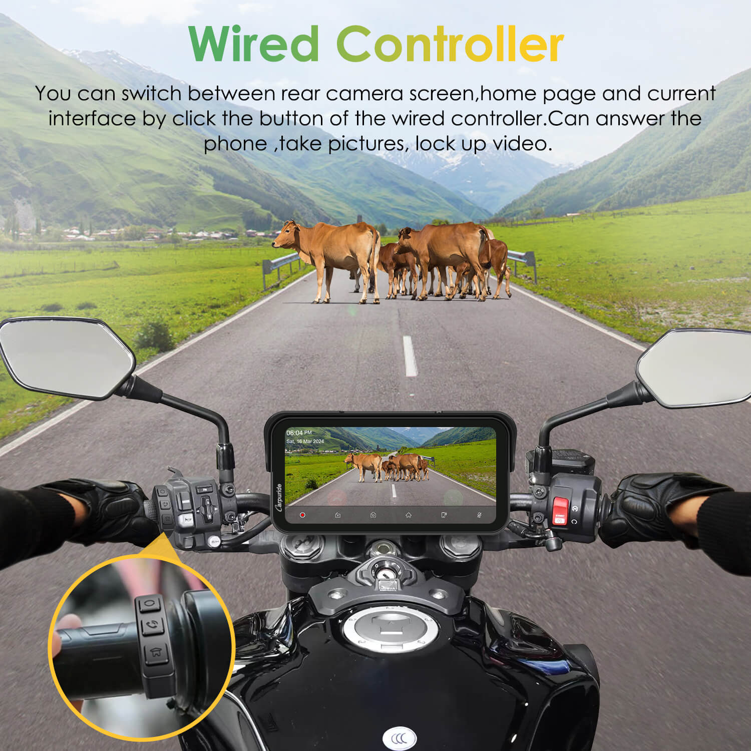 carpuride-w603d-motorrad-stereo-6-3-dashcam-tpms image 8