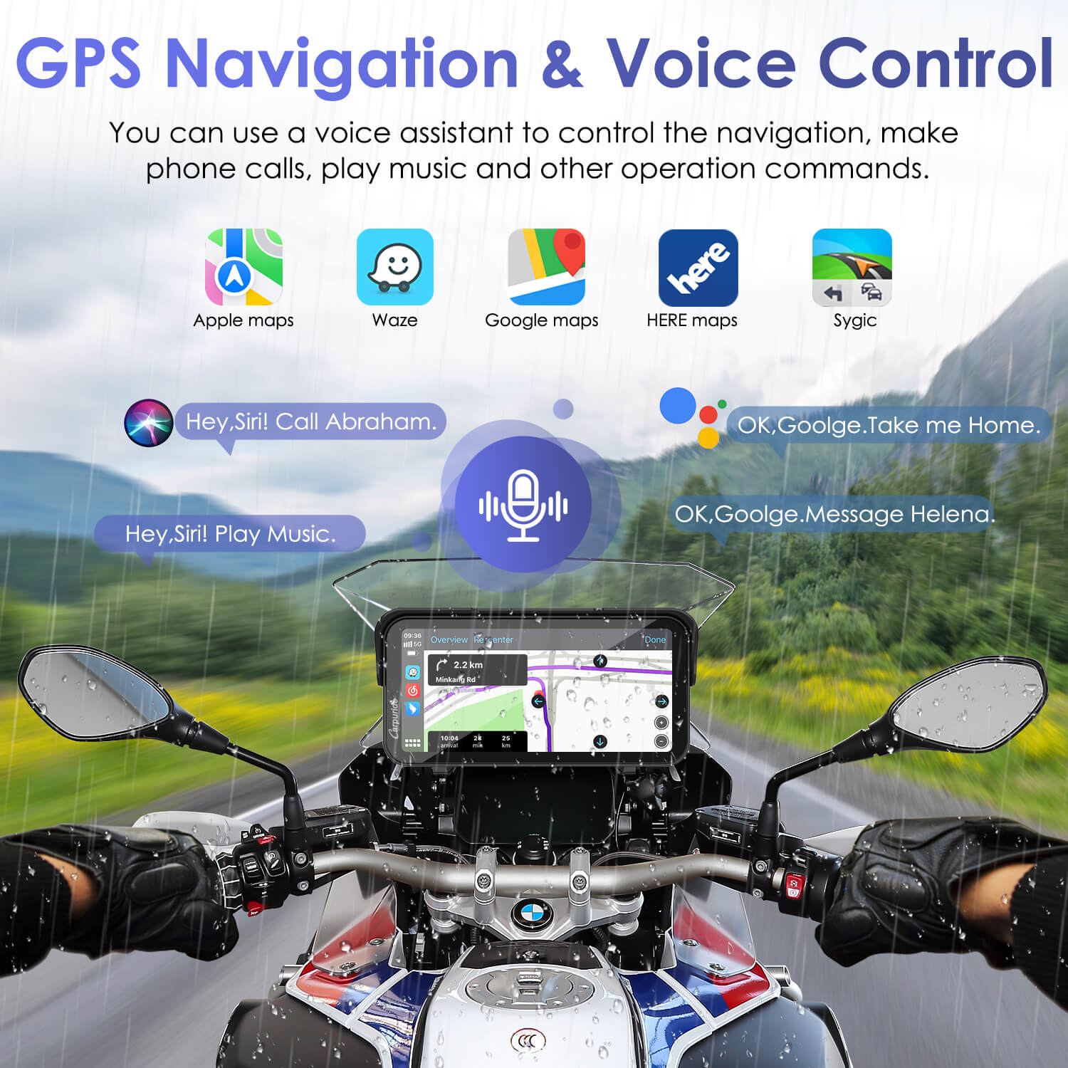 carpuride-w603b-motorrad-display-mit-bmw-halterung-ip67 image 4