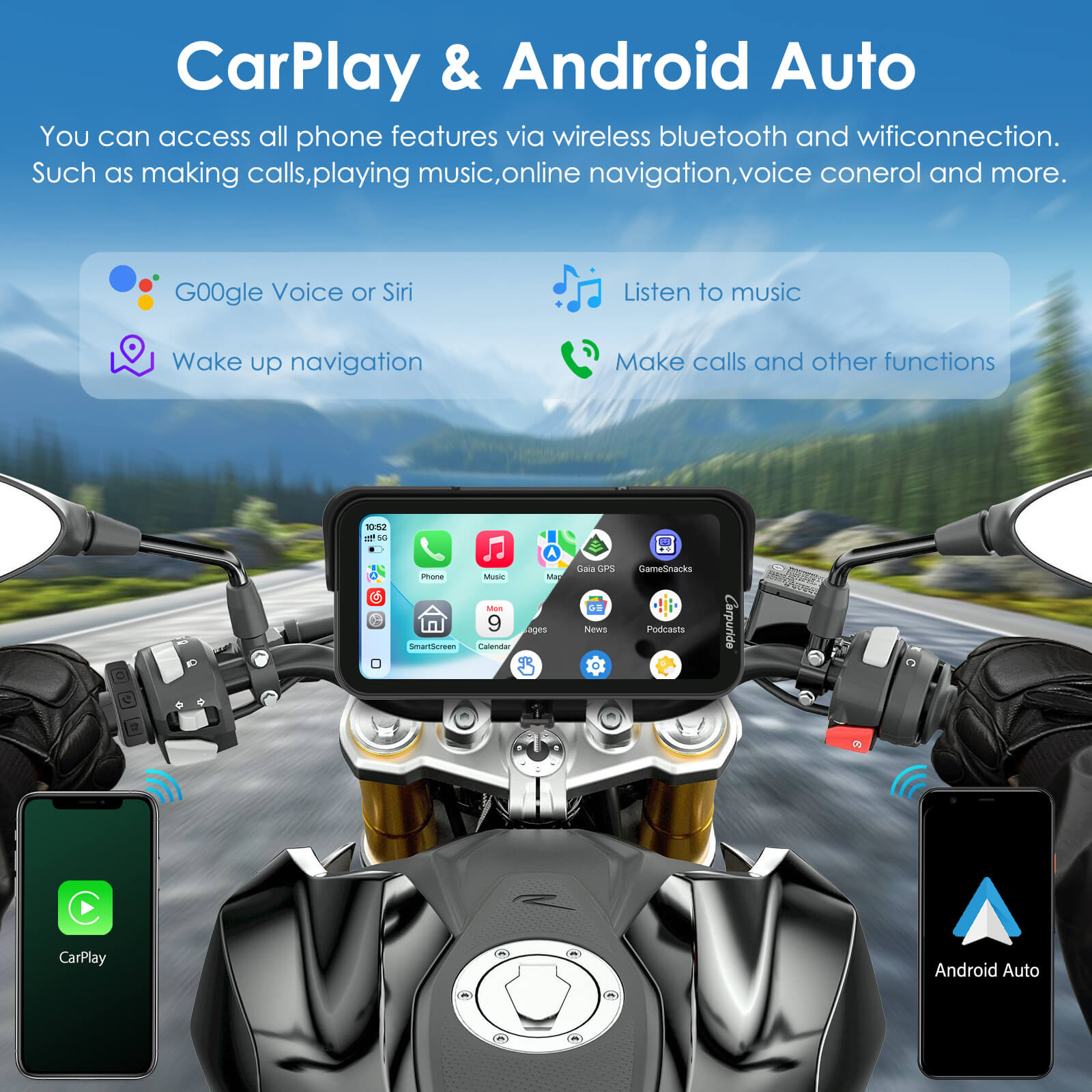 carpuride-w603ds-motorrad-display-6-3-zoll-mit-dashcam image 7