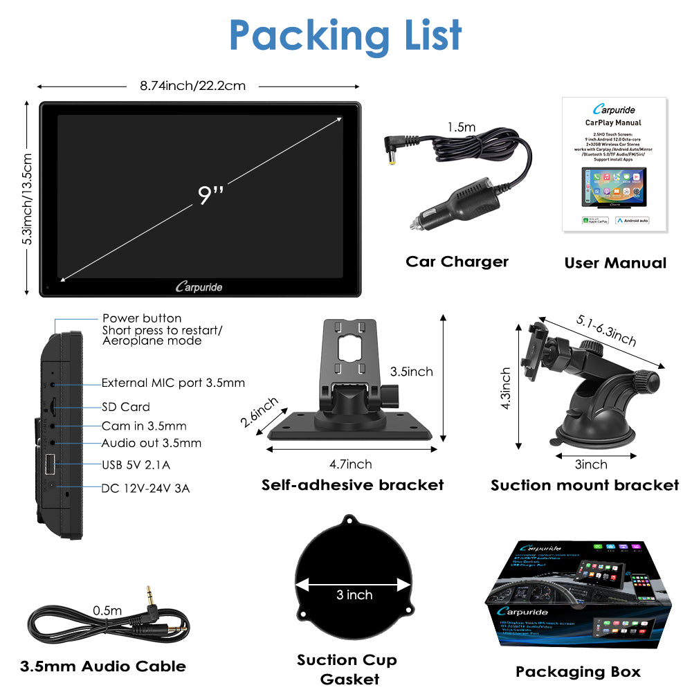 carpuride-w901-plus-autoradio-9-zoll-android-12-mit-apps-gps image 8