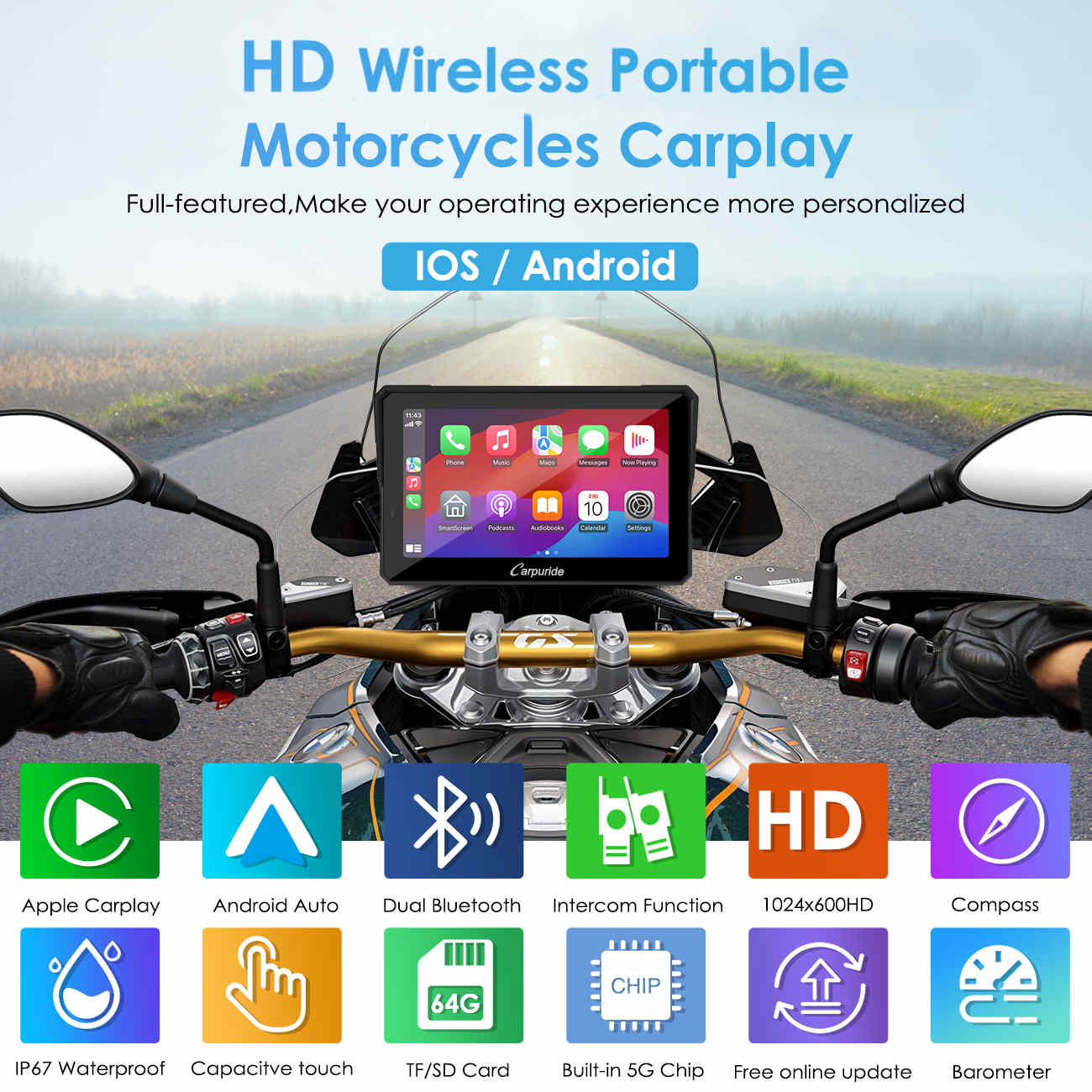 carpuride-w702b-pro-motorrad-display-7-zoll-bmw-ip67 image 2