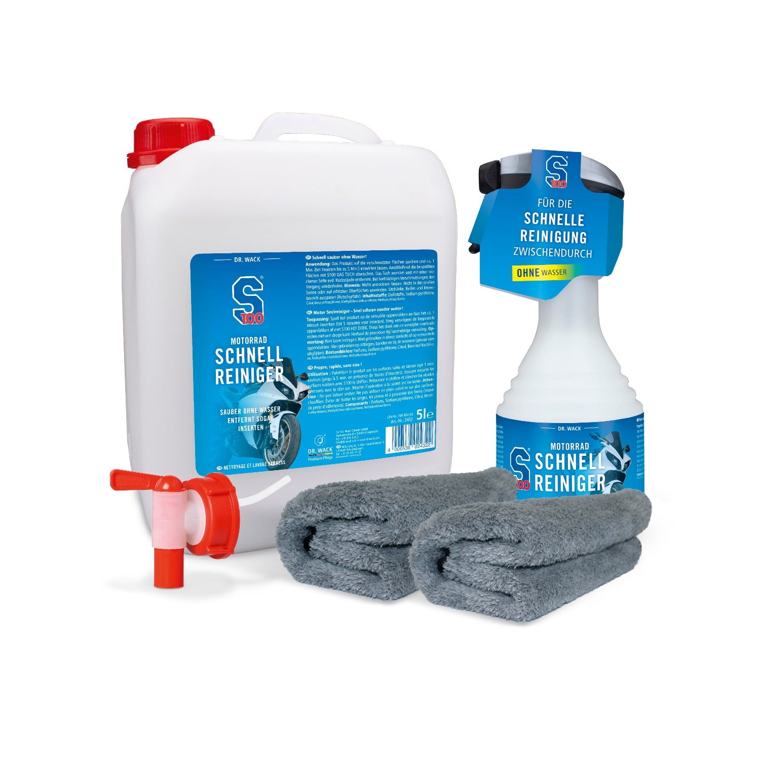 s100-motorrad-schnellreiniger-2430-spray-500-ml-ohne-wasser image 2