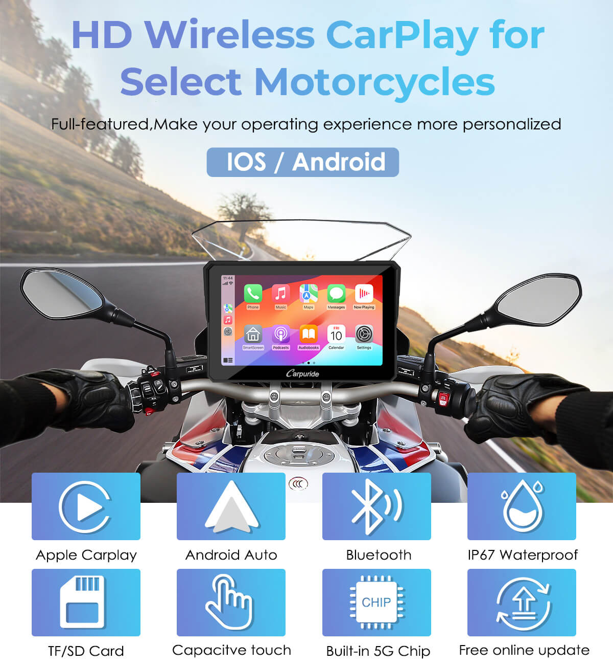 carpuride-motorcycle-smart-stereo-w702b-motorrad-display-7-zoll-bmw image 2