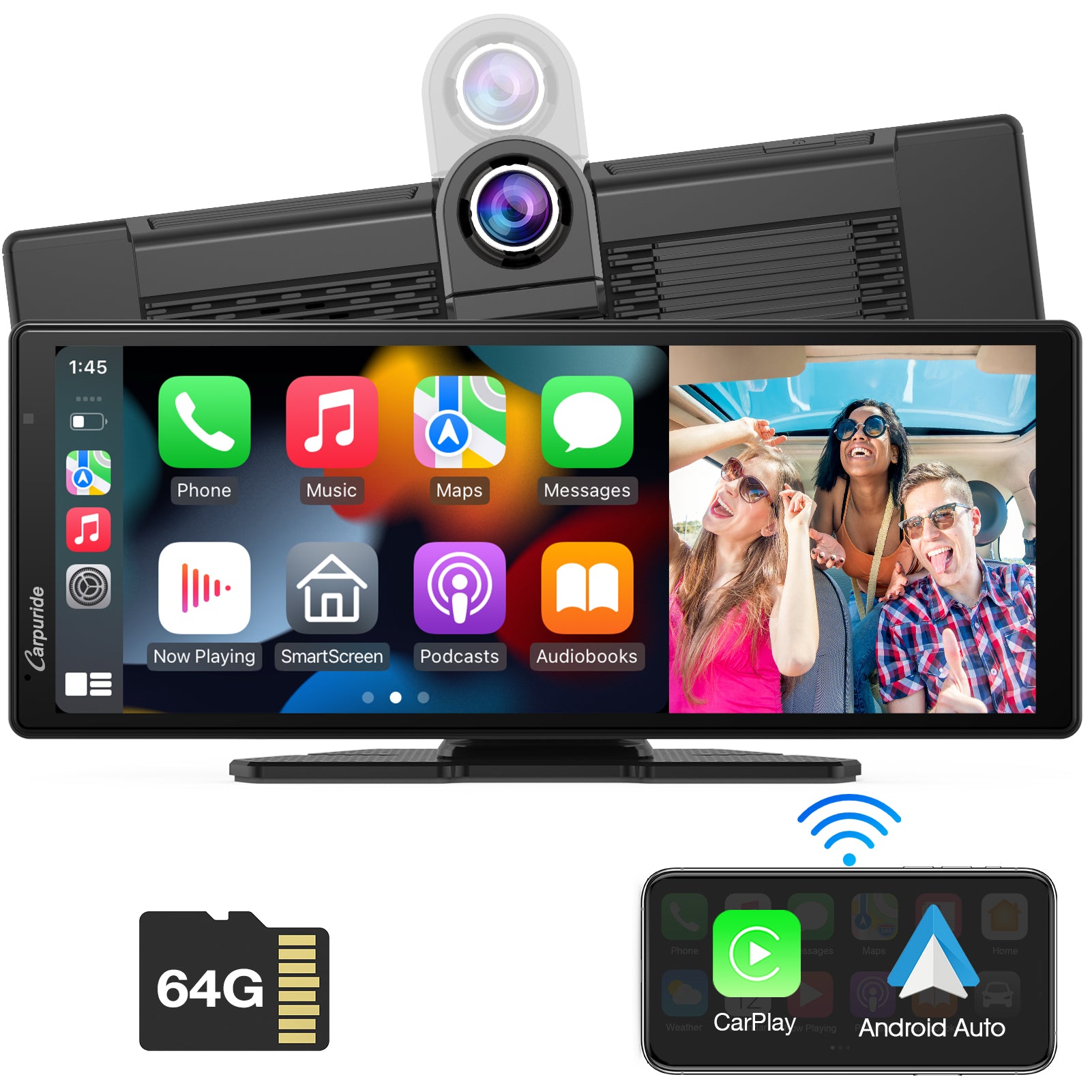 carpuride-car-smart-stereo-w903-display-9-3-zoll-mit-4k-dashcam image 2