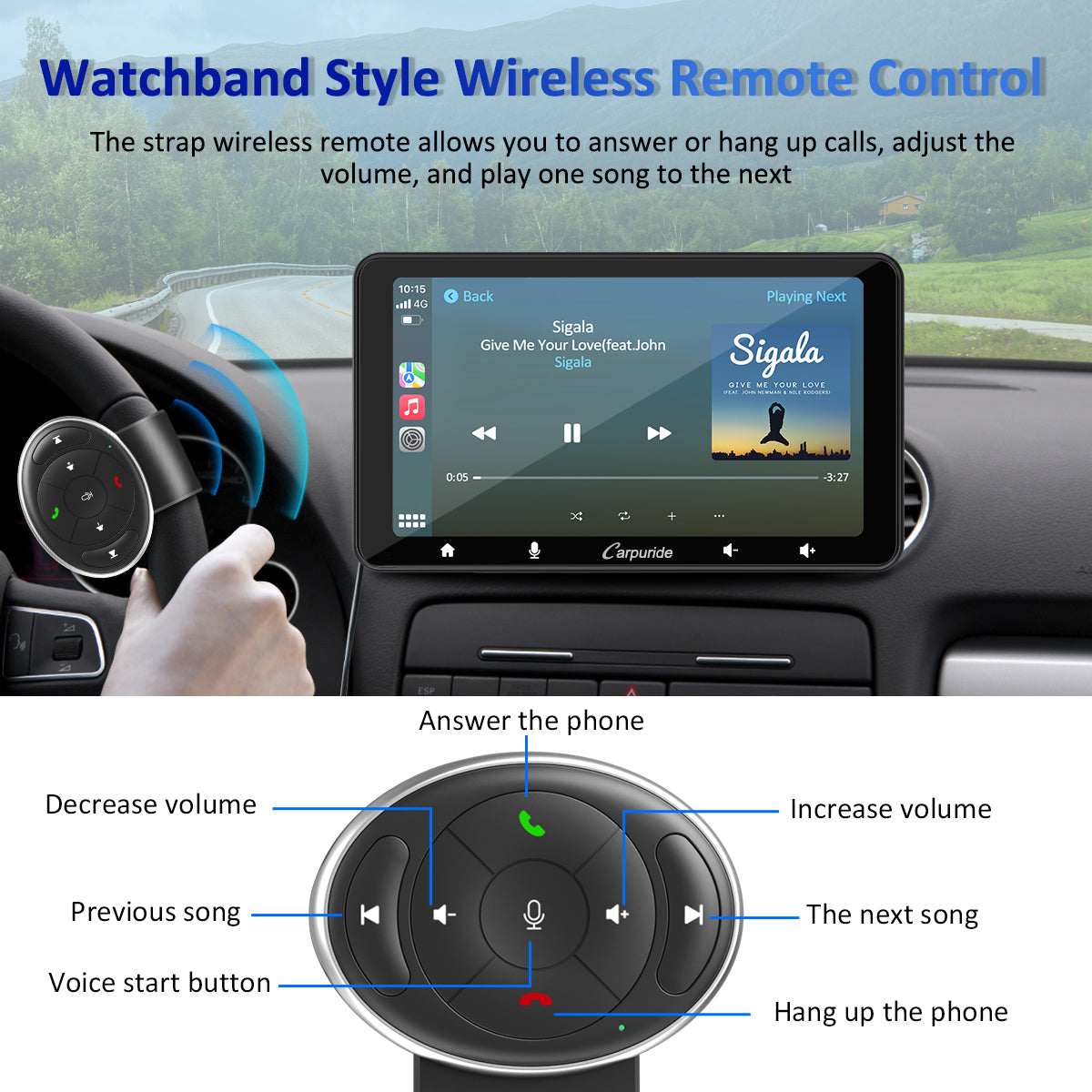 carpuride-car-smart-stereo-w708-carplay-7-zoll-lenkrad image 7