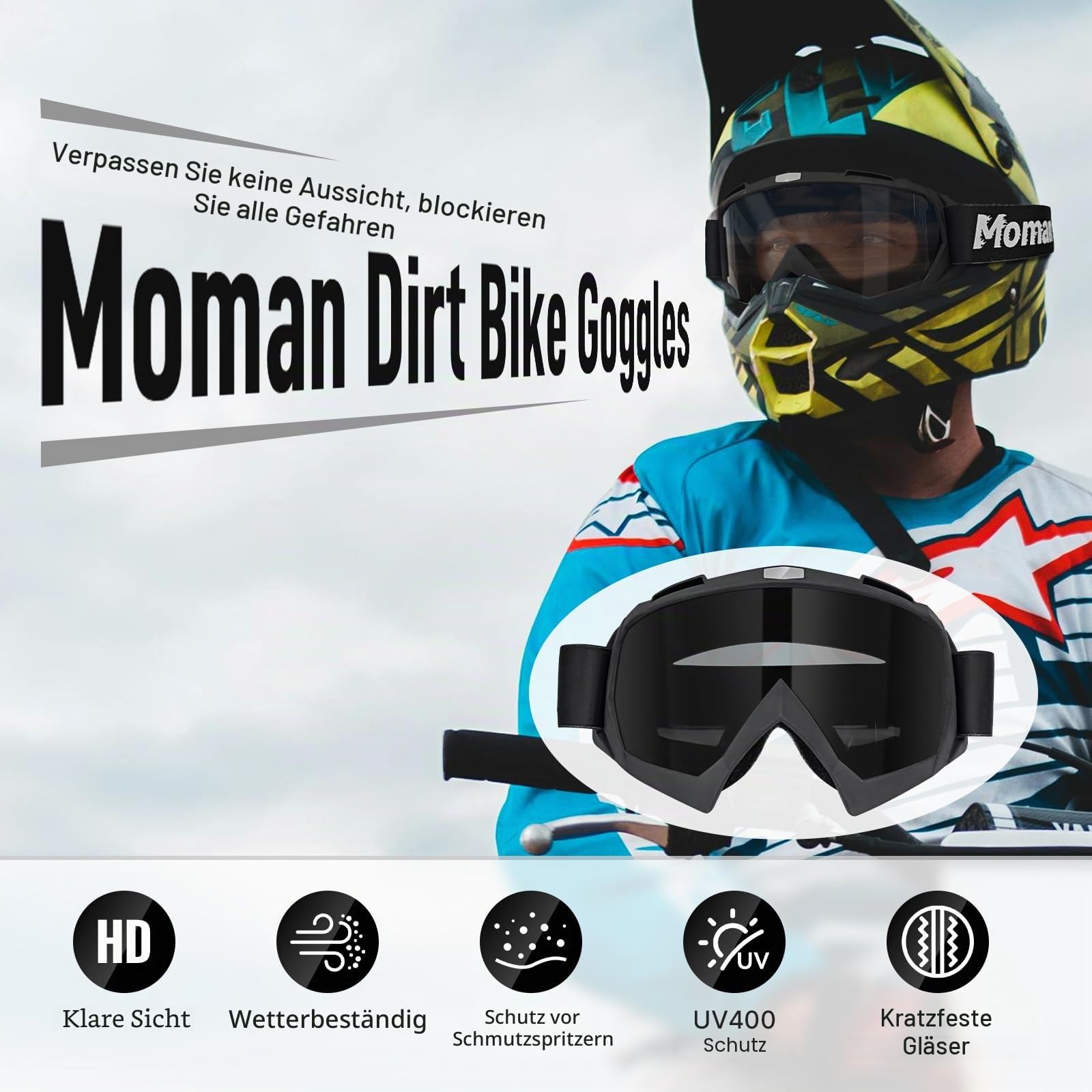 moman-riding-motocross-brille-uv400-tpu-winddicht-klar image 2