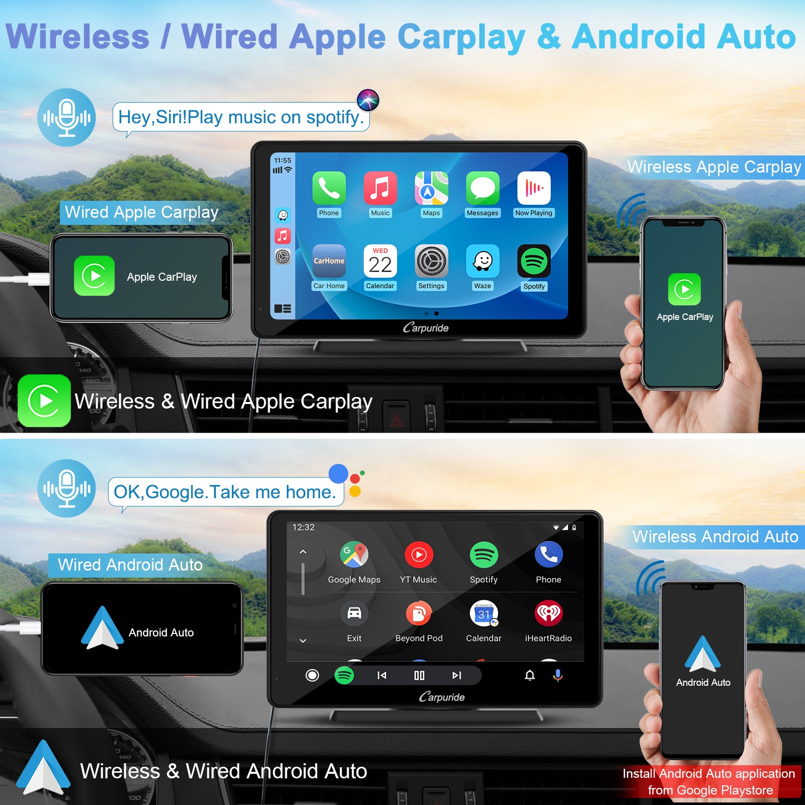 carpuride-c3-car-smart-stereo-autoradio-7-zoll-mit-r-ckfahrkamera image 2