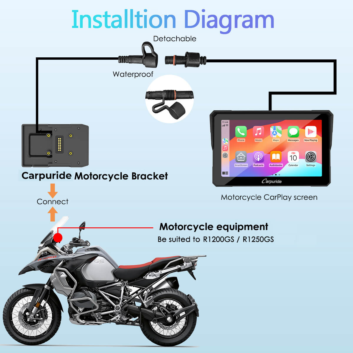 carpuride-motorcycle-smart-stereo-w702b-motorrad-display-7-zoll-bmw image 7