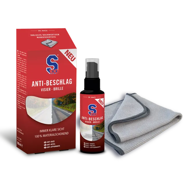 s100-helm-anti-fog-visierspray-100-ml-mit-mikrofasertuch image 1