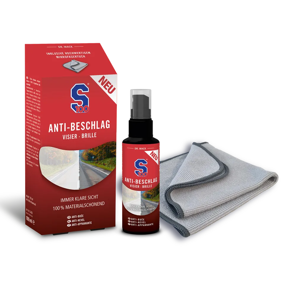 s100-helm-anti-fog-visierspray-100-ml-mit-mikrofasertuch image 1