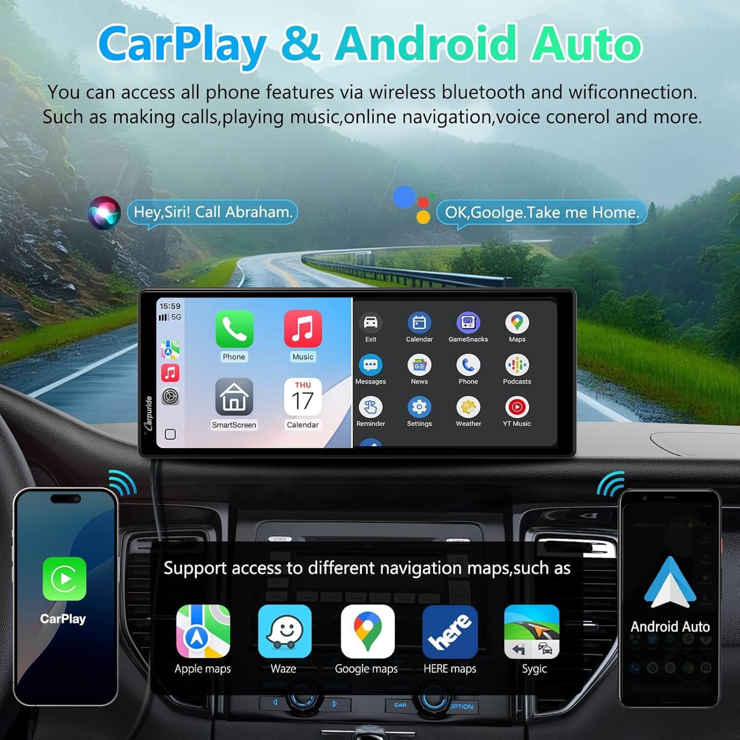 carpuride-v92r-carplay-display-10-26-zoll-kamera-optional image 2