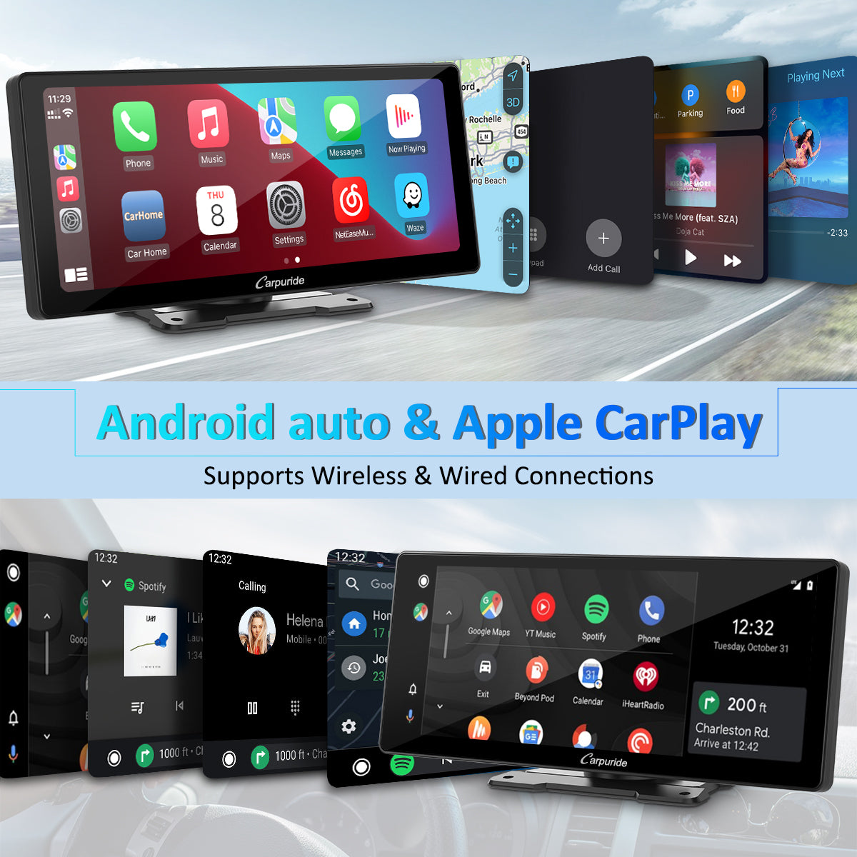 carpuride-w103-carplay-display-10-3-zoll-mit-r-ckfahrkamera image 4