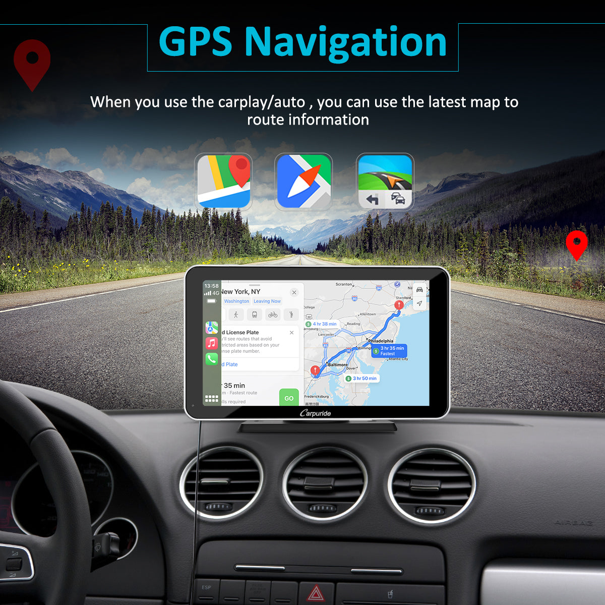 carpuride-car-smart-stereo-autoradio-7-zoll-silber-rahmen-carplay image 3