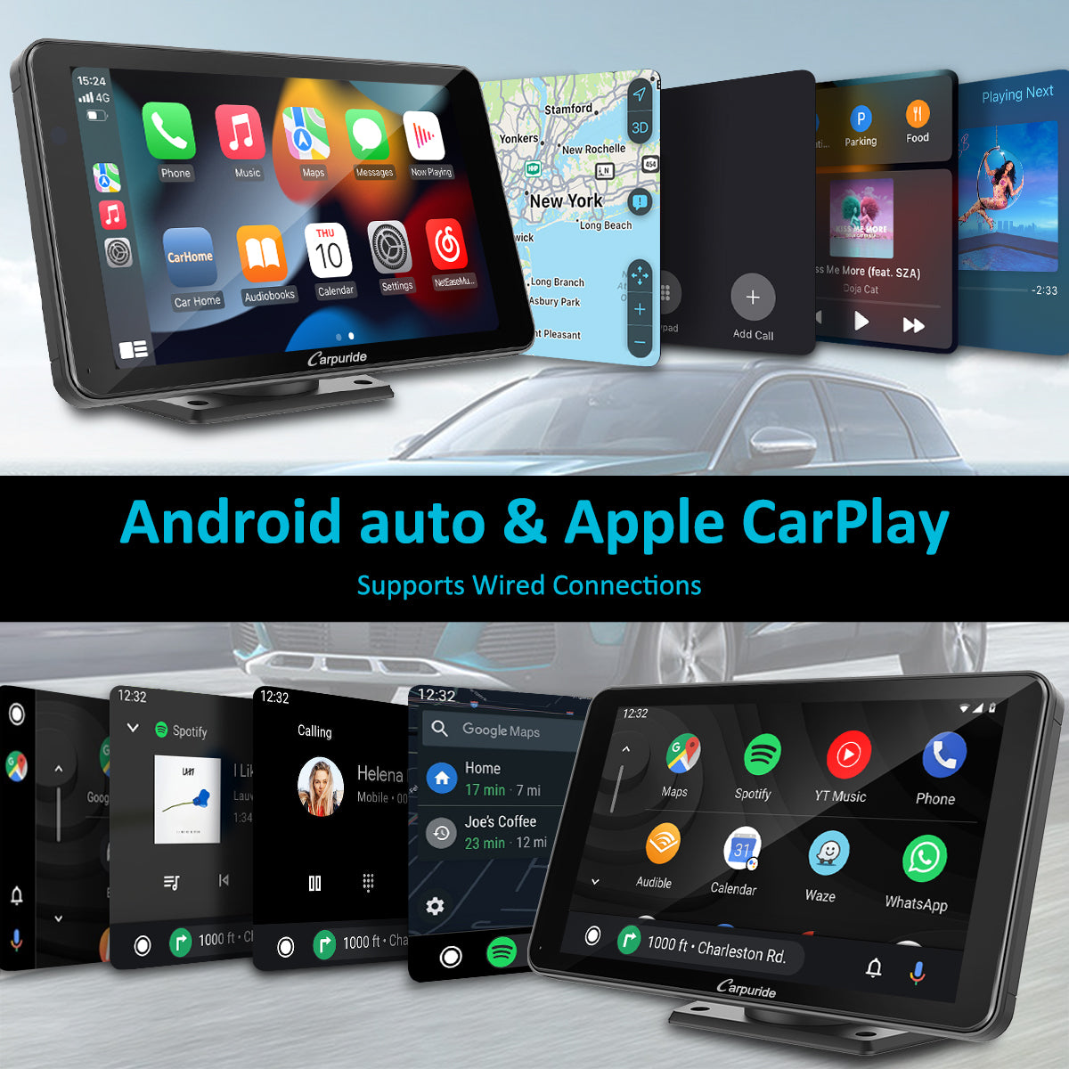 carpuride-7-zoll-auto-monitor-mit-kabelgebundenem-carplay image 3
