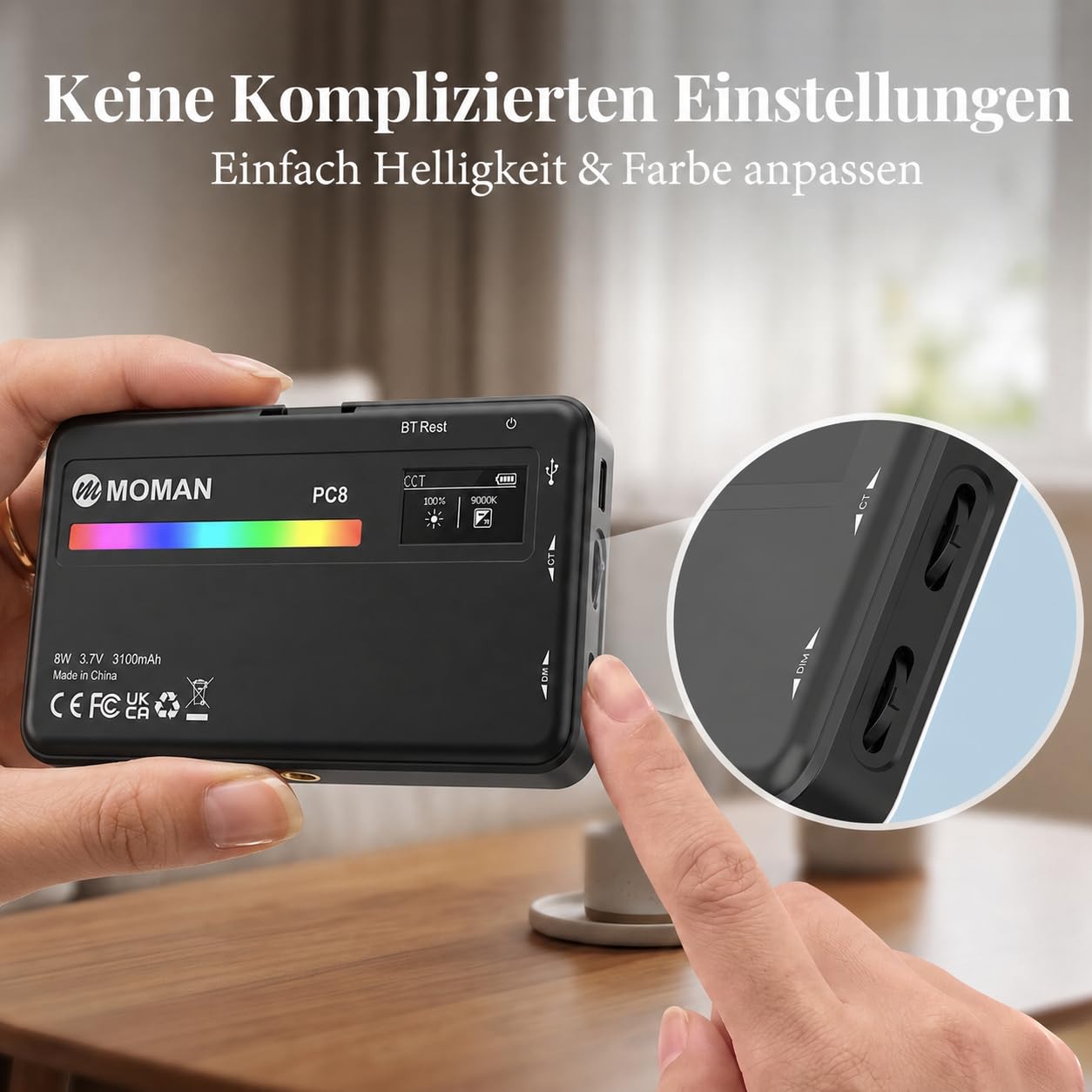 moman-pc8-rgb-videoleuchte-led-grau-2500k-8500k image 6