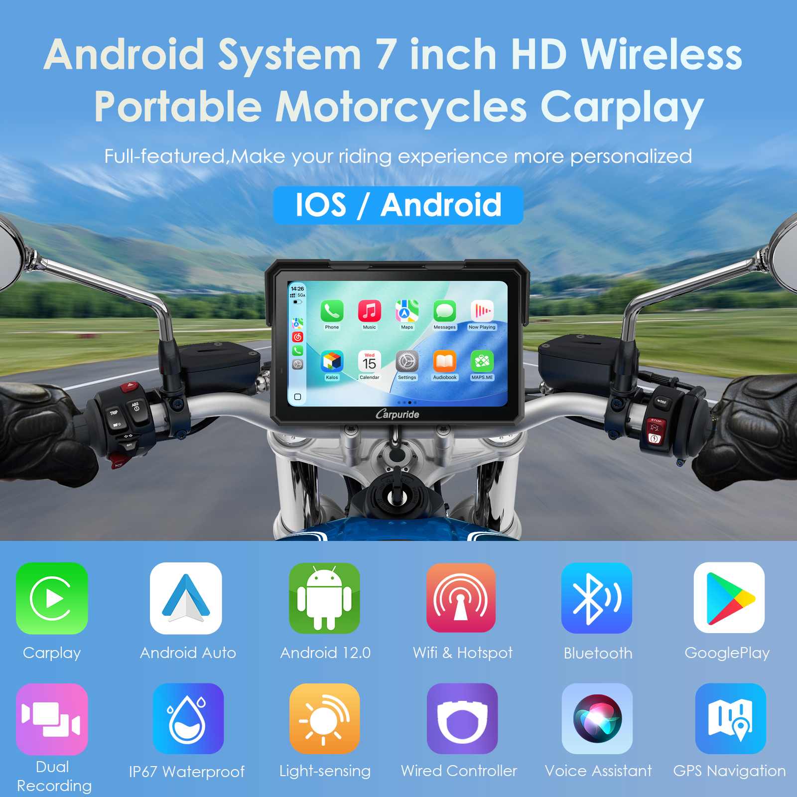 carpuride-w702-plus-7-zoll-motorrad-navi-carplay-gps image 2