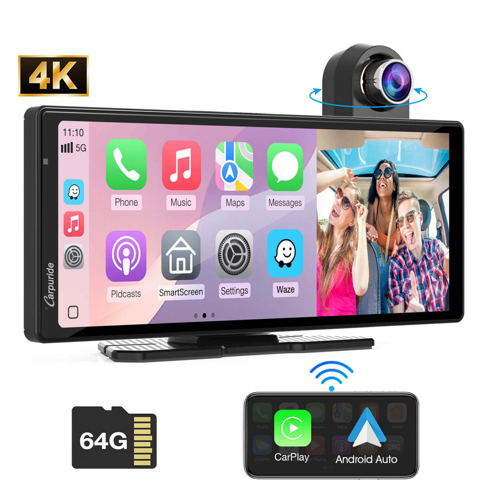 carpuride-w904-carplay-touchscreen-9-3-zoll-mit-dvr-4k image 1