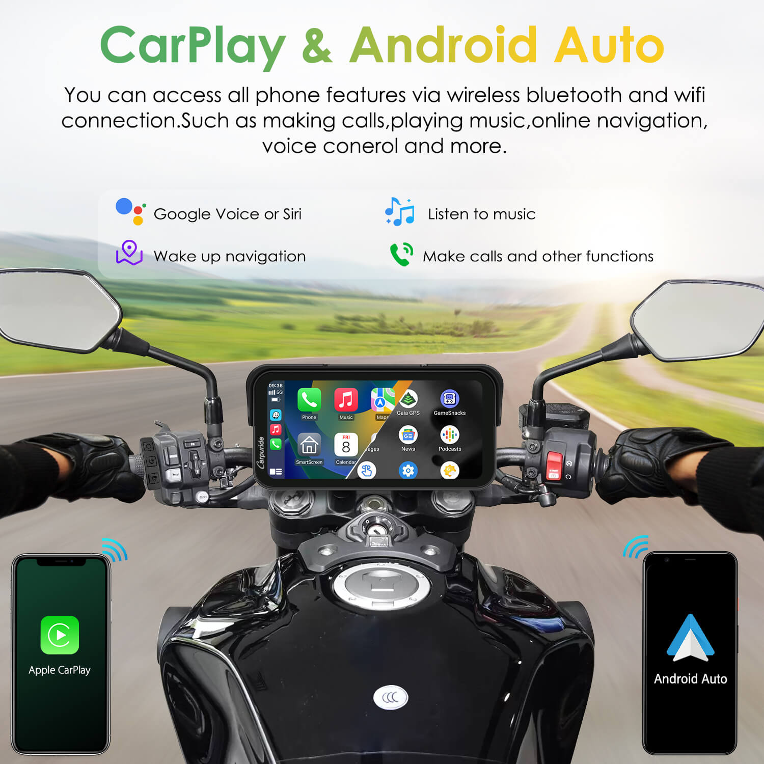 carpuride-w603d-motorrad-stereo-6-3-dashcam-tpms image 3