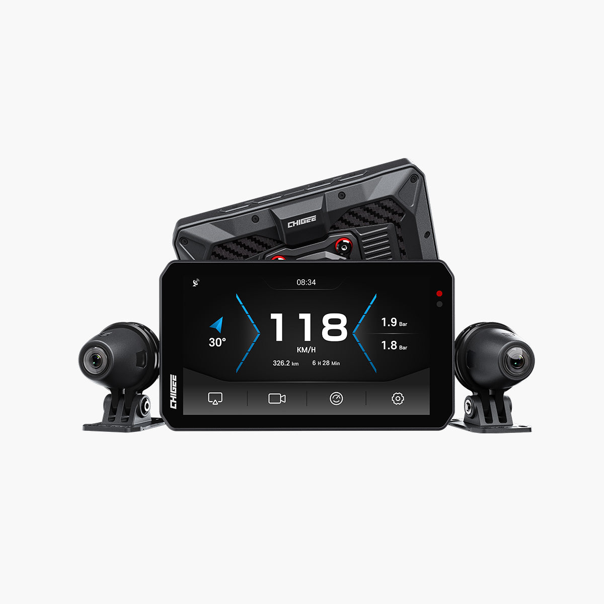 chigee-aio-5-evo-motorrad-display-5-zoll-carplay-dual-kamera image 1