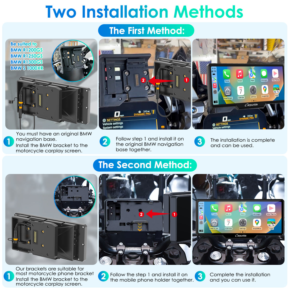 carpuride-w619b-motorcycle-smart-stereo-6-86-zoll-carplay image 6
