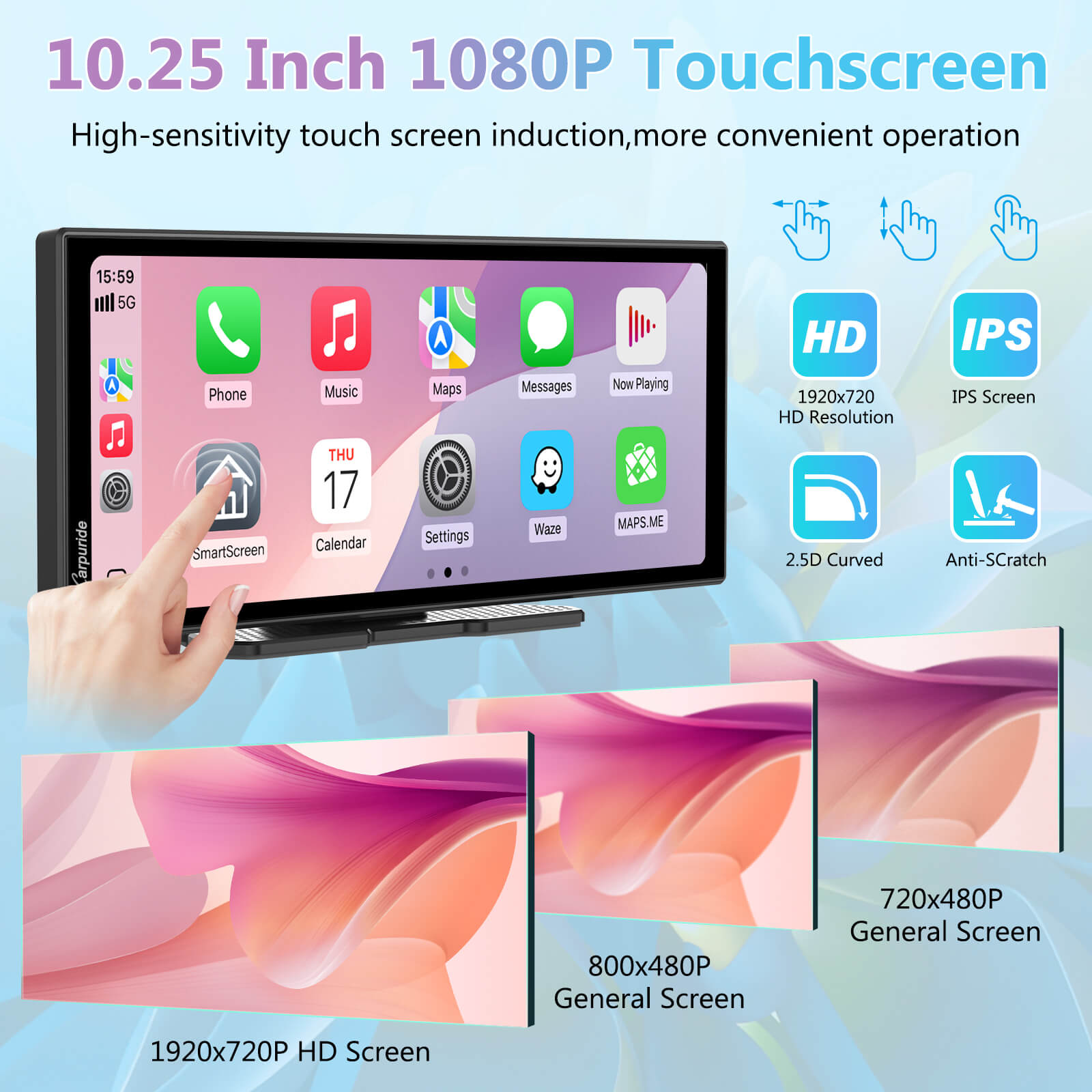 carpuride-w125a-car-smart-stereo-10-25-zoll-autoradio-dashcam image 3