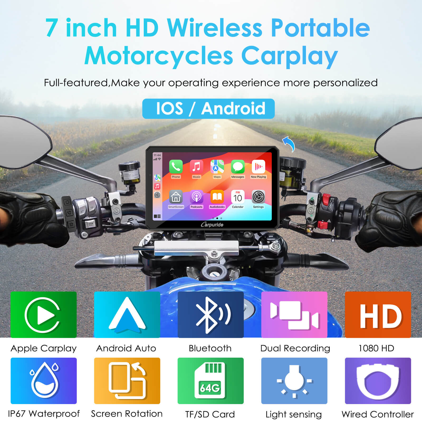 carpuride-motorcycle-smart-stereo-w712d-motorrad-display-7-zoll image 3