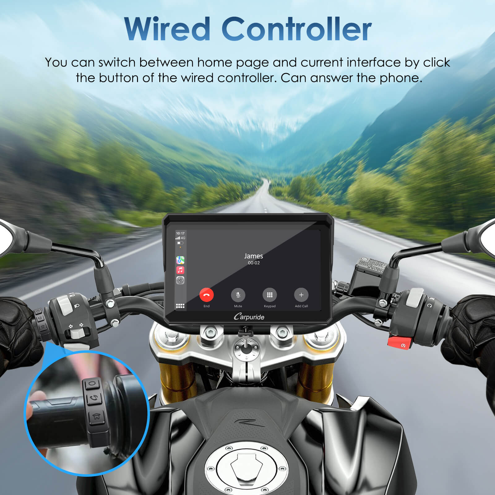 carpuride-w702s-pro-motorcycle-smart-stereo-7-zoll-mit-bm05 image 7