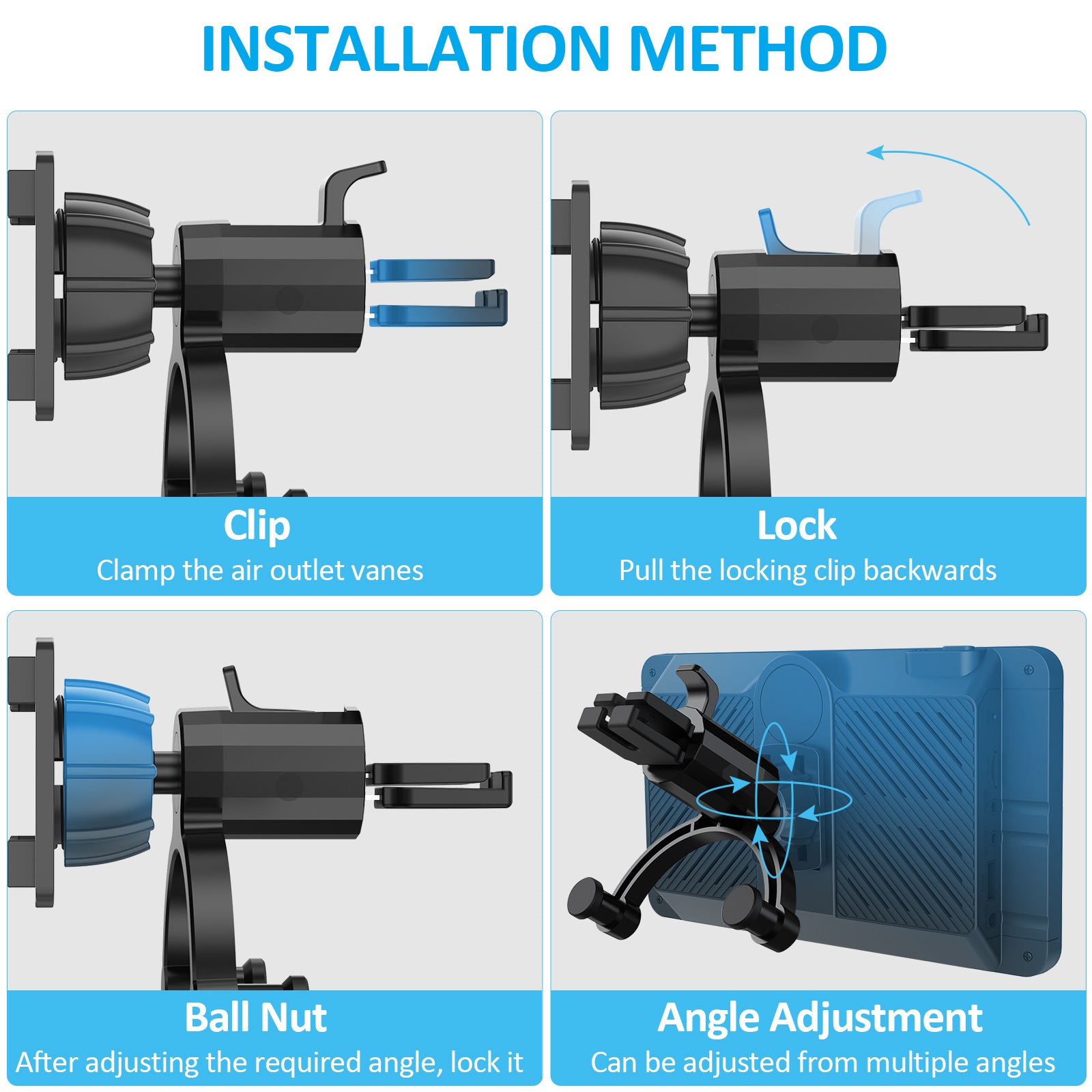 carpuride-accessories-air-outlet-bracket-l-ftungshalterung-auto image 5