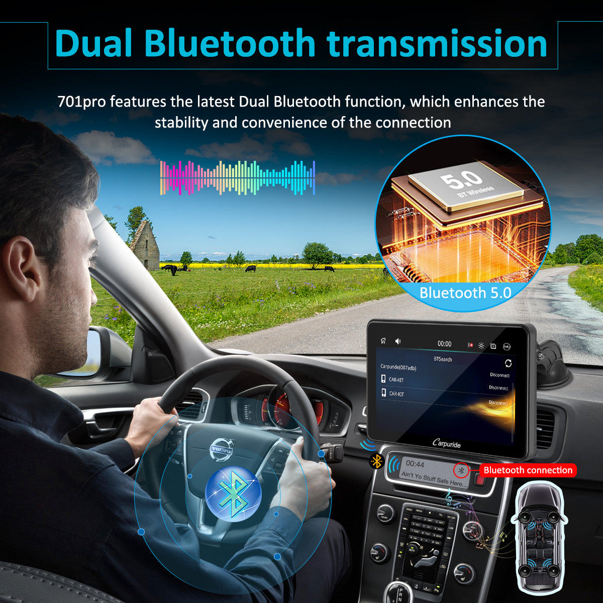 carpuride-w701-pro-carplay-display-7-zoll-r-ckkamera image 2