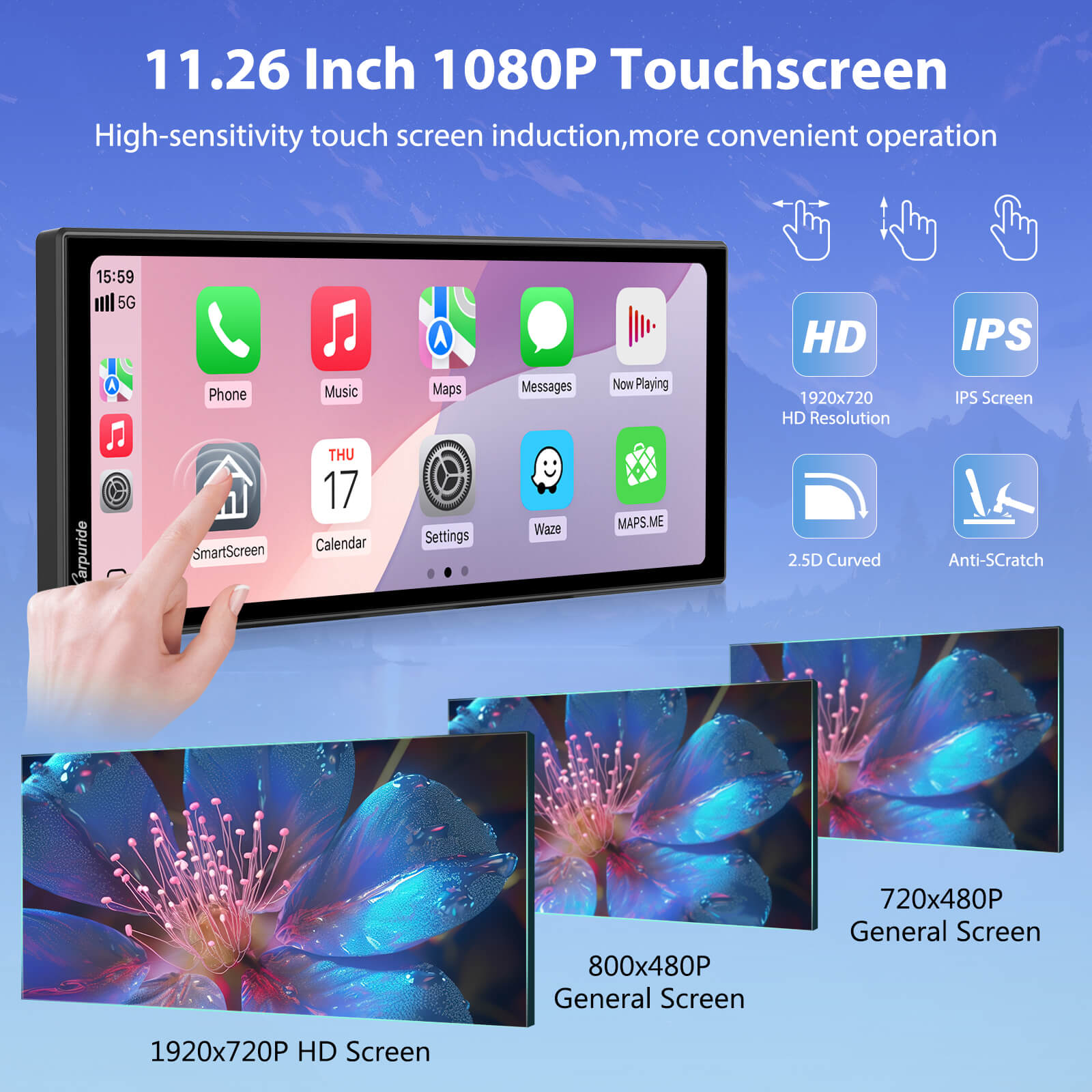 carpuride-w125p-car-smart-stereo-autoradio-11-26-zoll-android-10 image 7