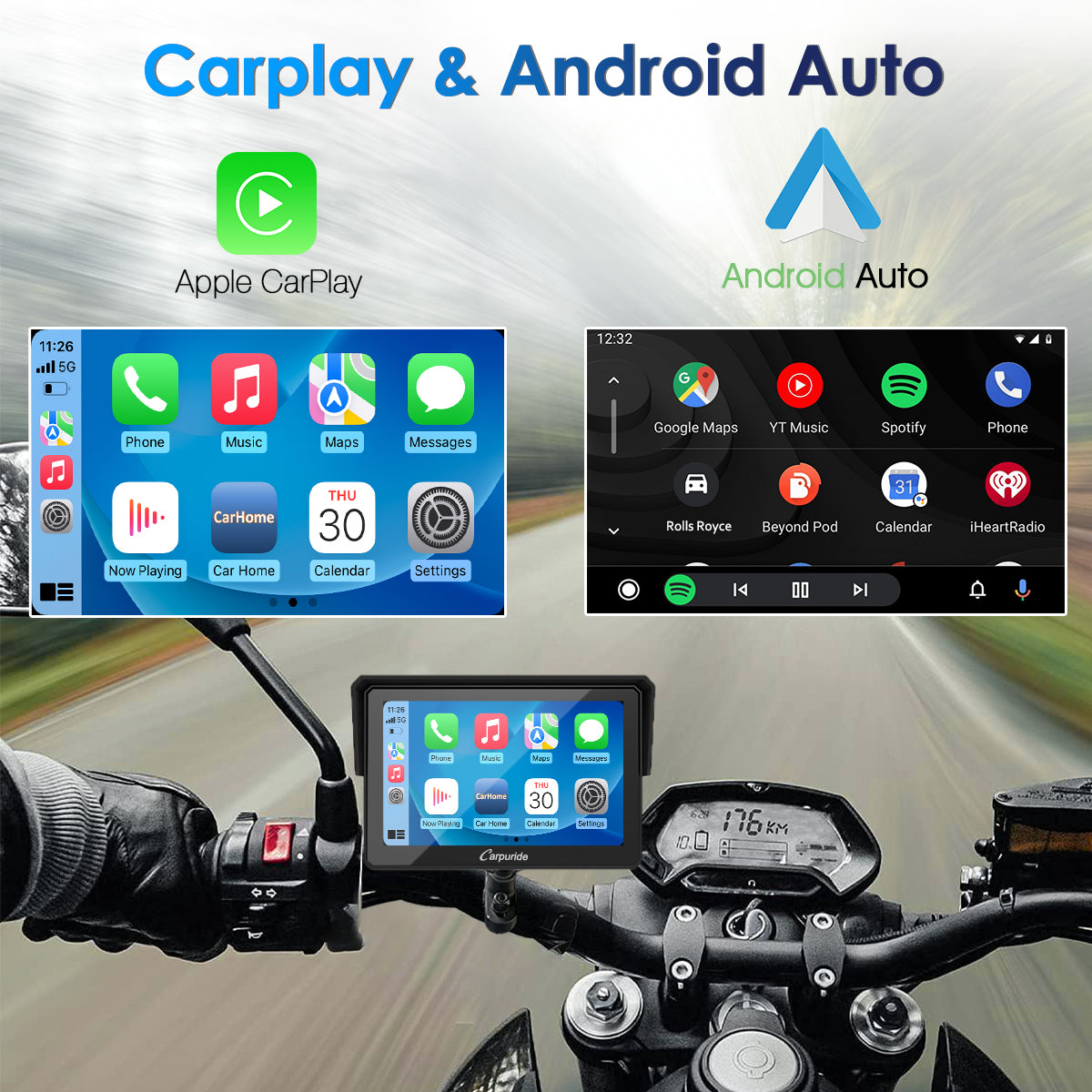 carpuride-w502-motorrad-stereo-carplay-5-zoll-ip67 image 4