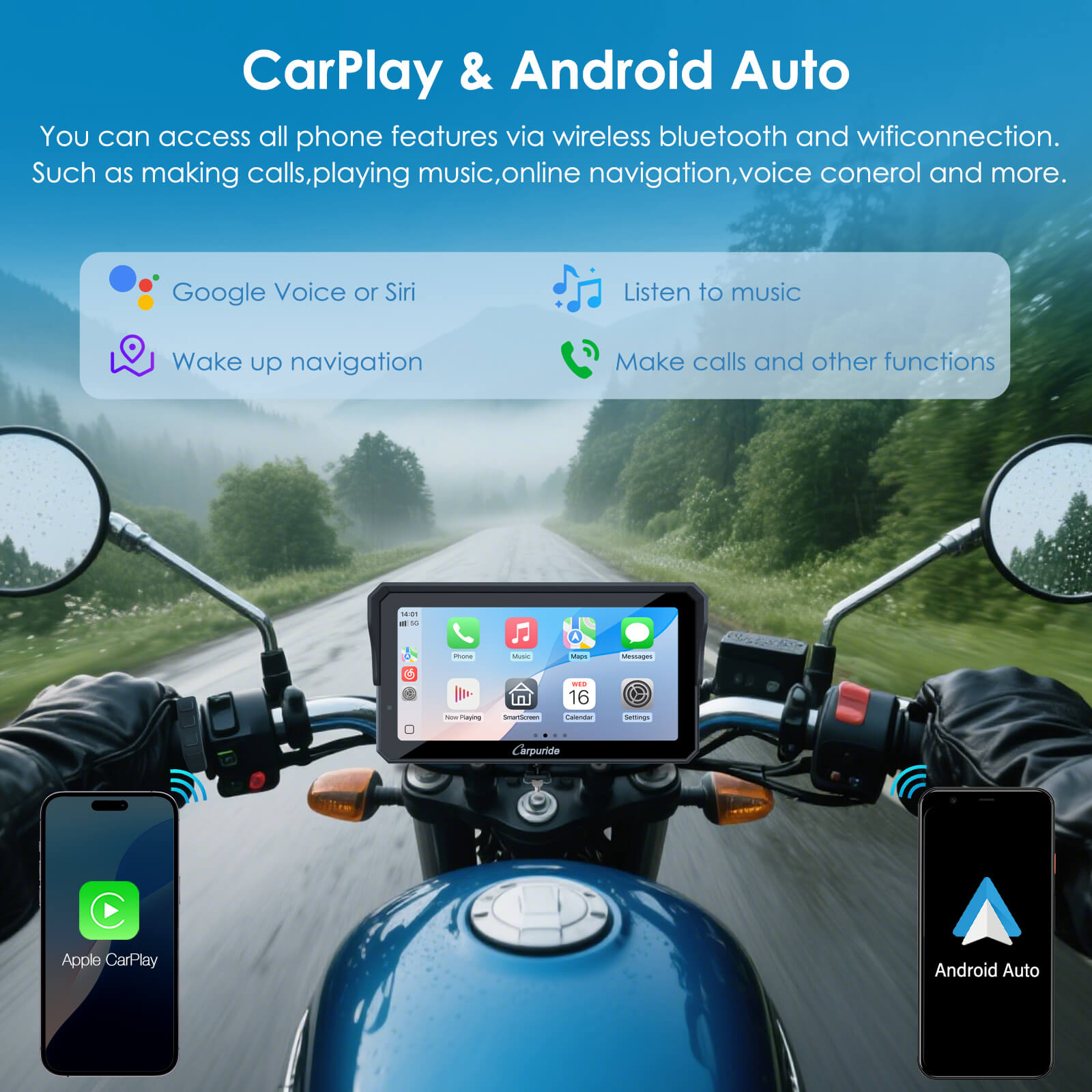carpuride-motorcycle-smart-stereo-w602s-pro-motorrad-display-6-zoll image 3