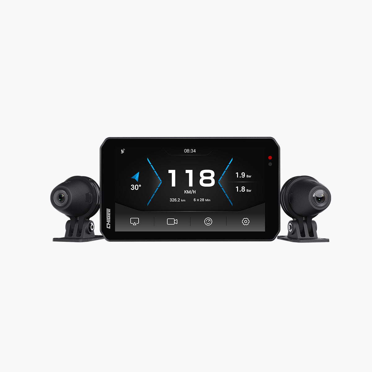 chigee-aio-5-evo-motorrad-display-5-zoll-carplay-dual-kamera image 2