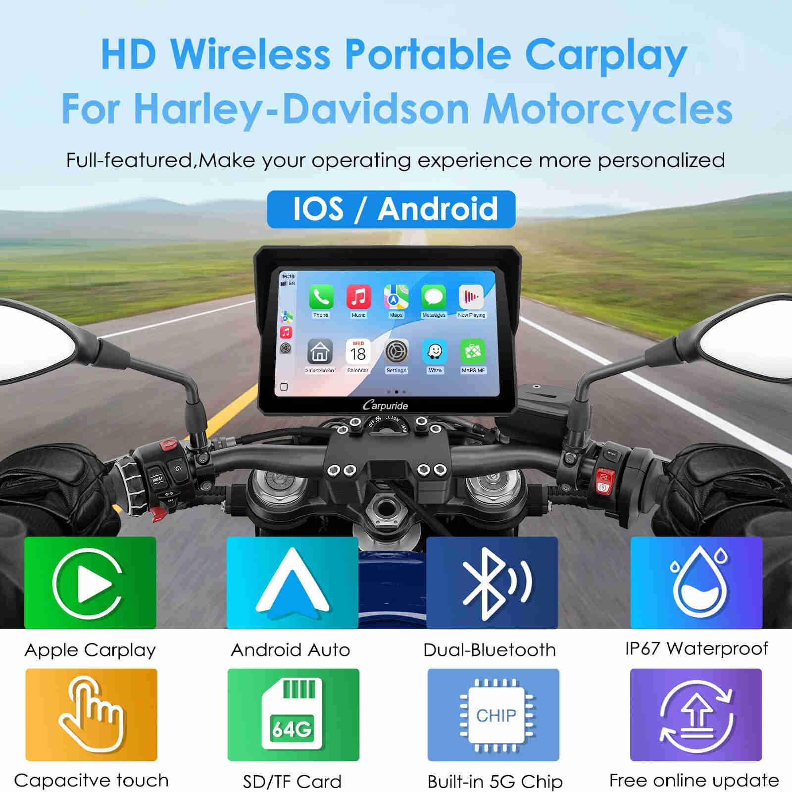 carpuride-motorcycle-smart-stereo-w702h-harley-display-7-zoll image 5