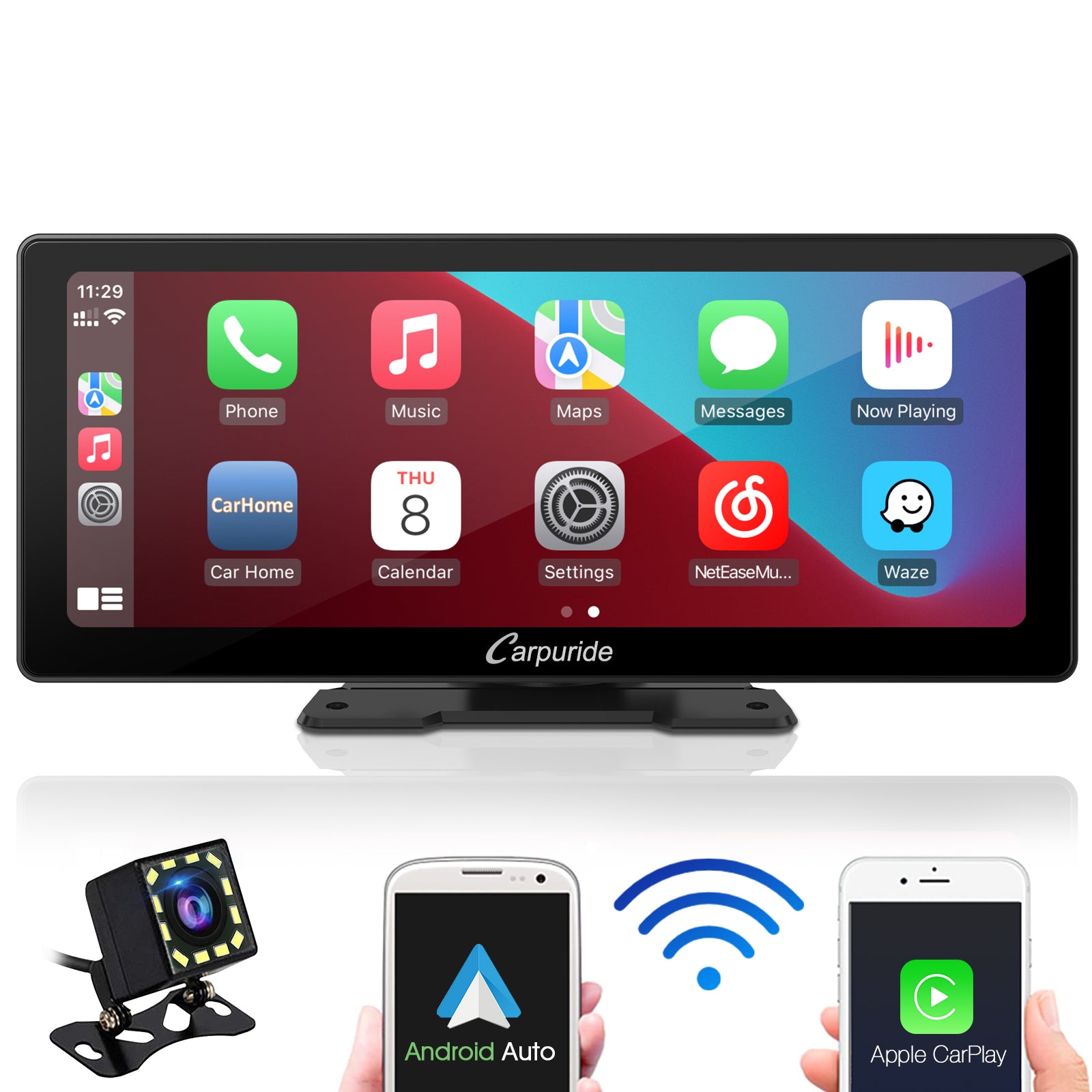 carpuride-w103-carplay-display-10-3-zoll-mit-r-ckfahrkamera image 1