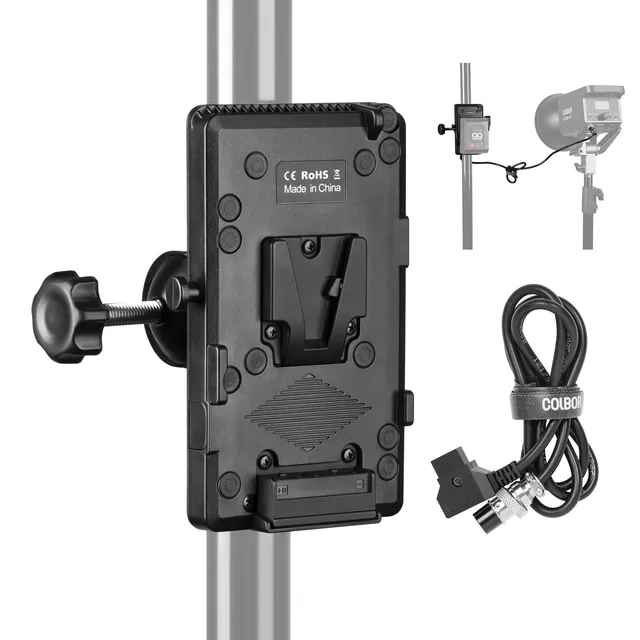 moman-battery-plates-colbor-v-mount-akkuplatte-mit-klemme-d-tap image 1