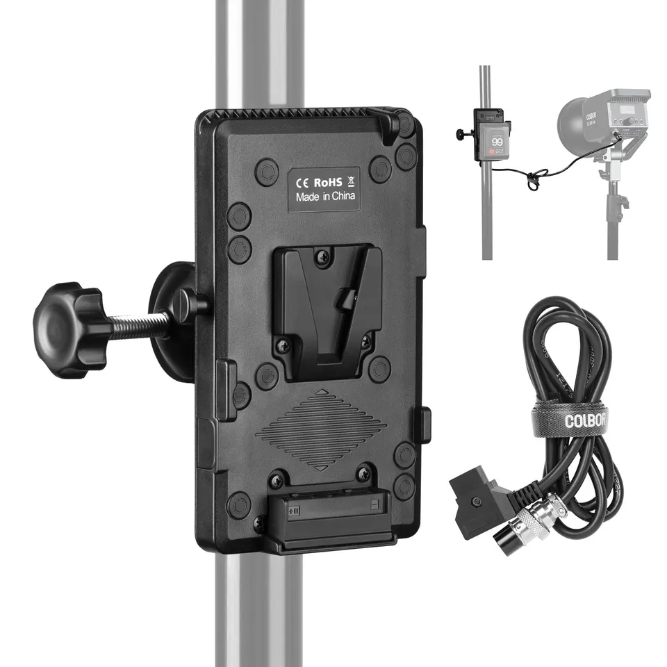 moman-battery-plates-colbor-v-mount-akkuplatte-mit-klemme-d-tap image 1
