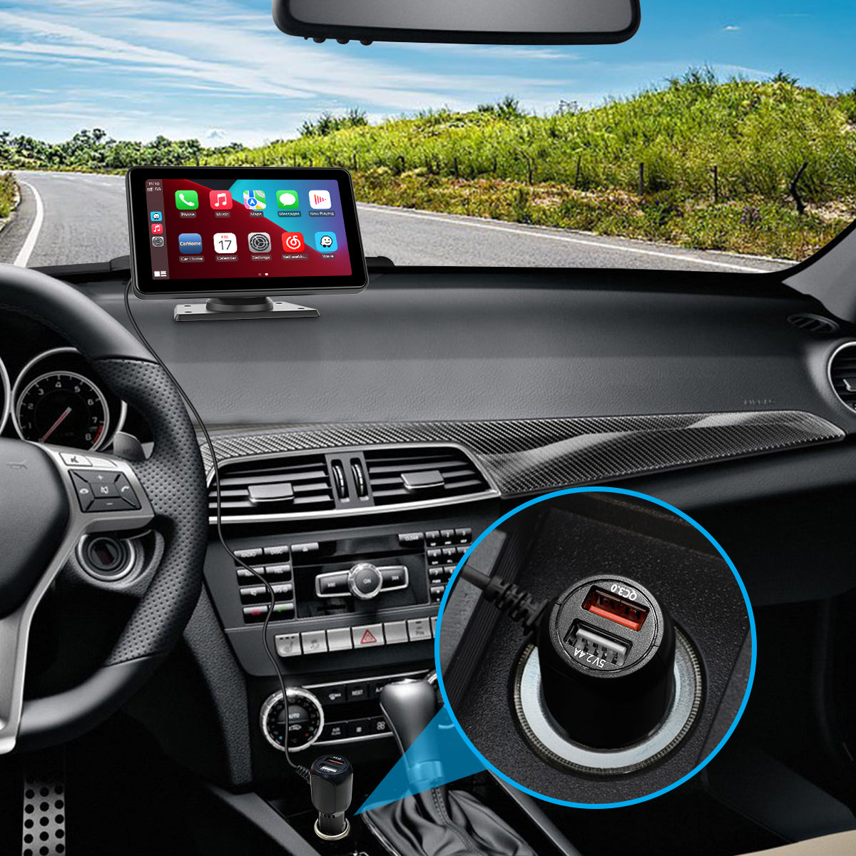 carpuride-usb-ladeger-t-2-ports-charger-motorrad-stereo image 3