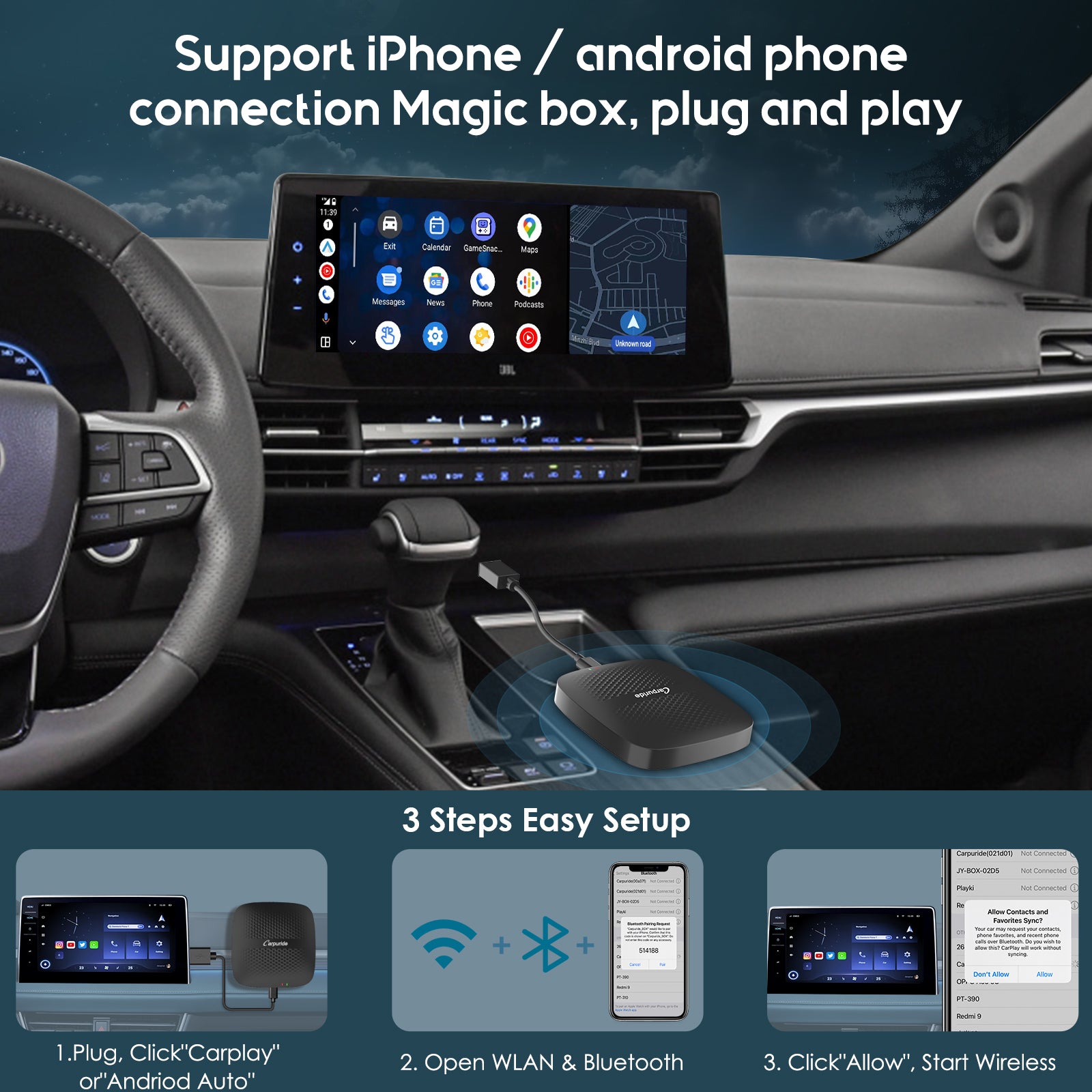 carpuride-h02-magic-box-adapter-wireless-carplay-android-auto image 5