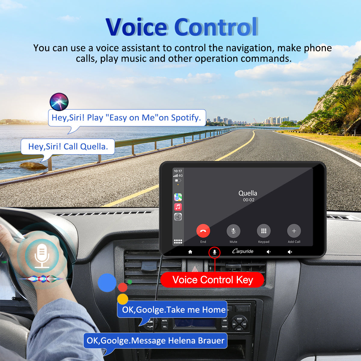 carpuride-car-smart-stereo-w708-carplay-7-zoll-lenkrad image 4