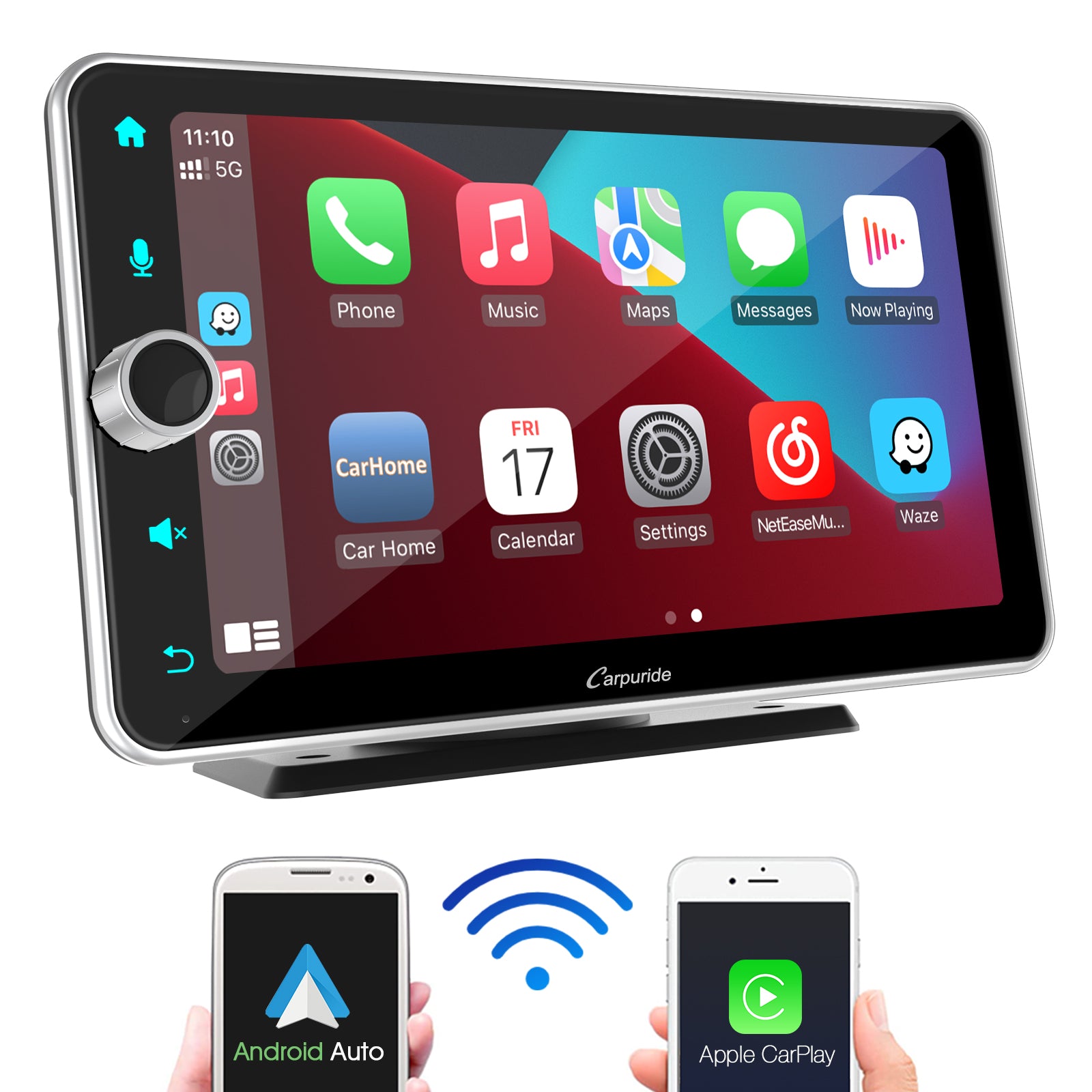 carpuride-car-smart-stereo-w706-autoradio-silber-7-zoll image 1