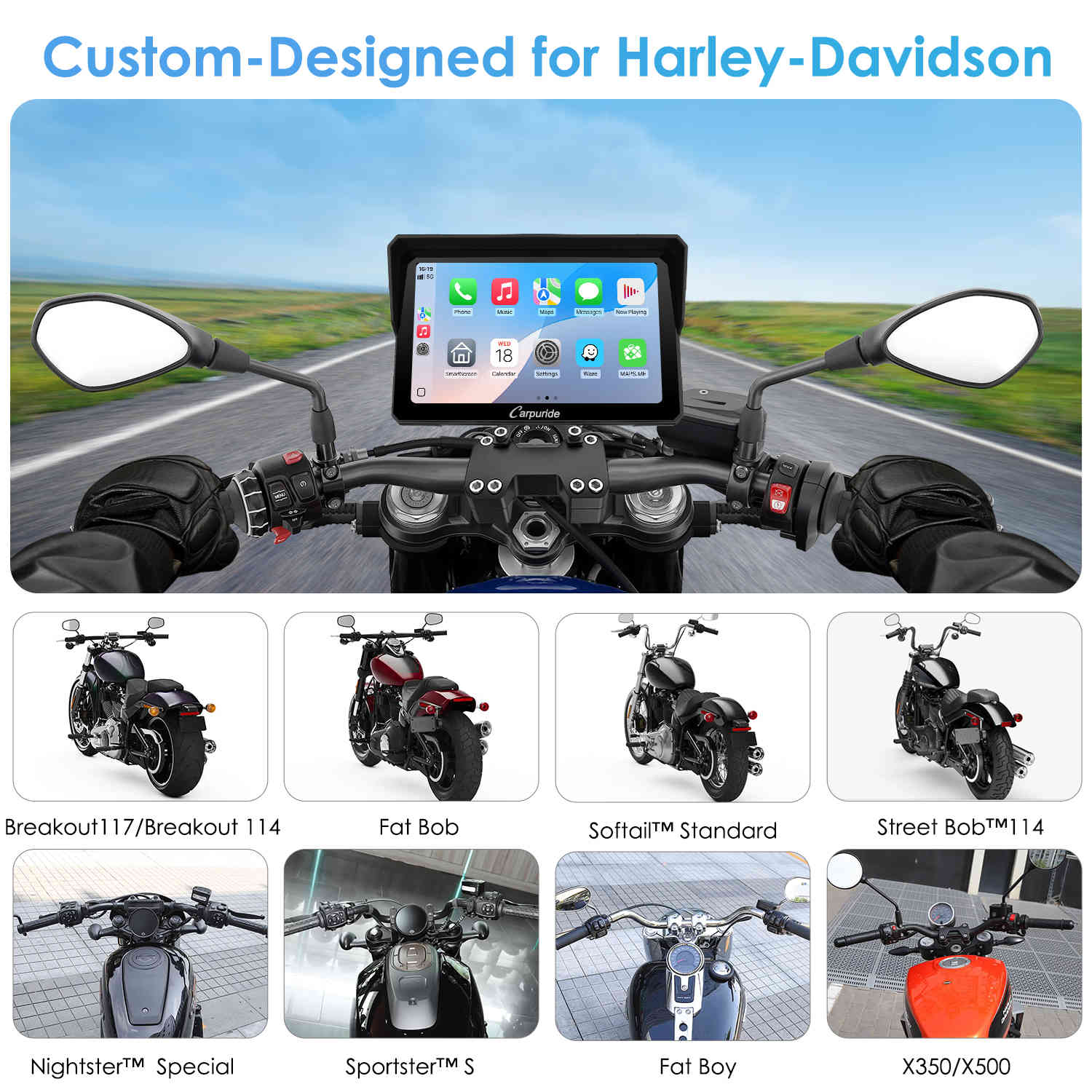 carpuride-motorcycle-smart-stereo-w702h-harley-display-7-zoll image 4