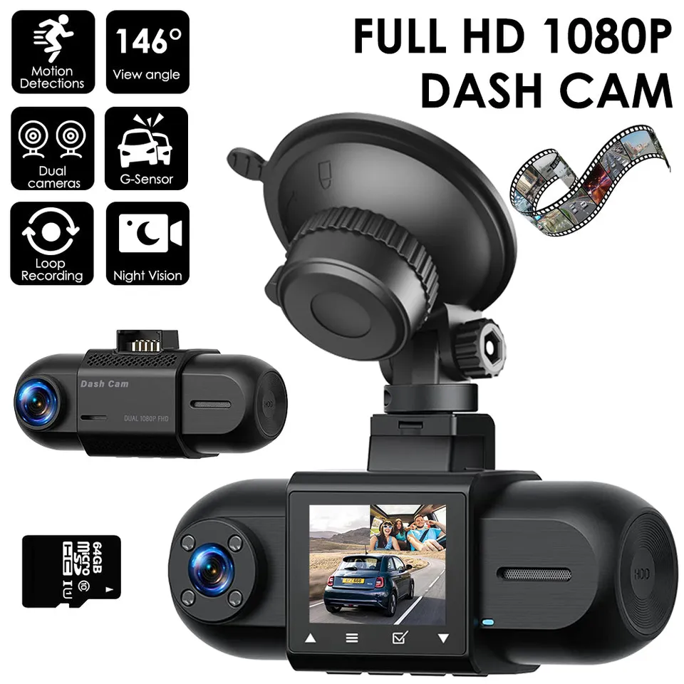 carpuride-m8-dual-lens-dashcam-fhd-1080p-mit-display image 1